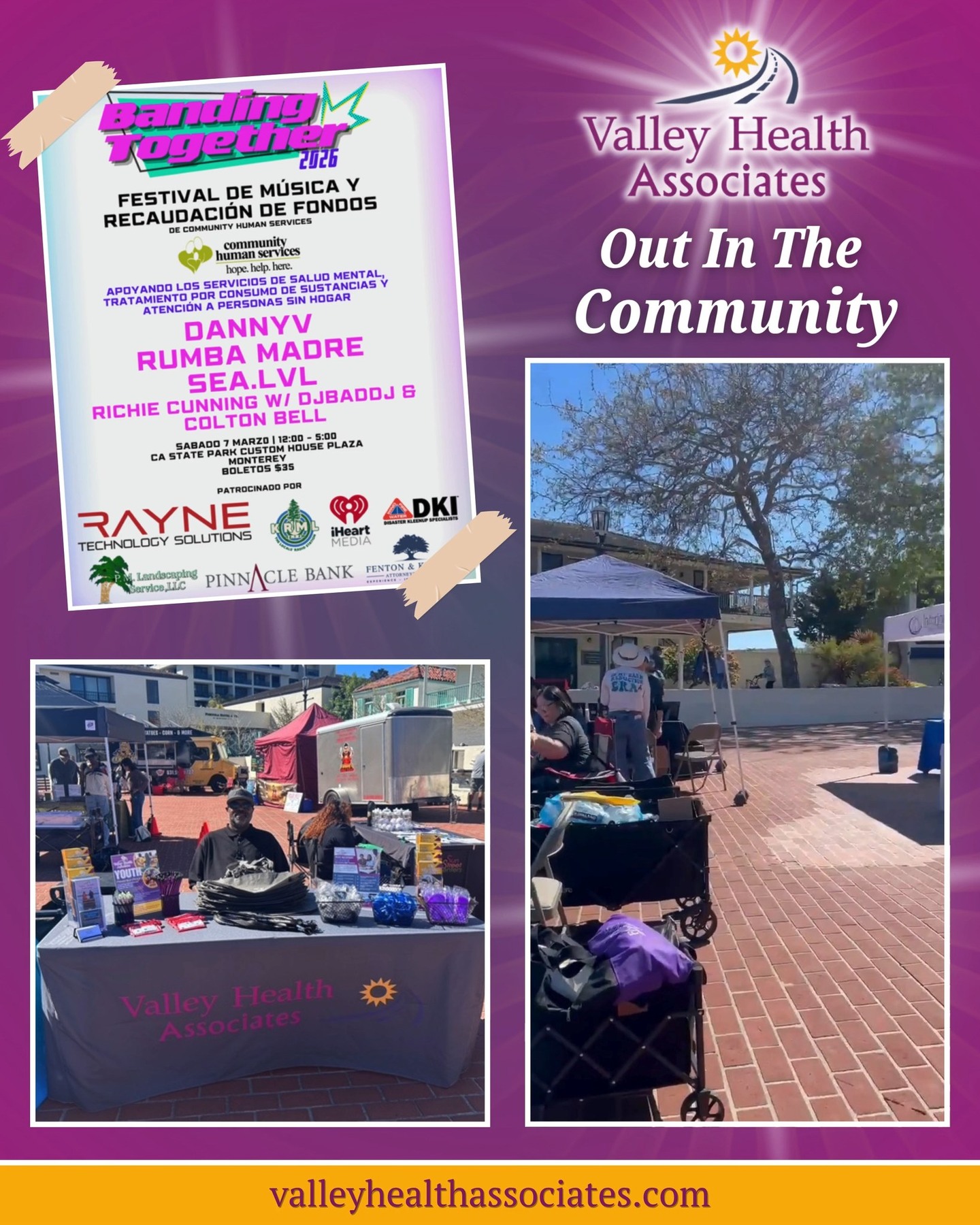 We had a great time tabling at Banding Together 2026, a community-centered music festival supporting mental health, substance use treatment, and services for individuals experiencing homelessness. Grateful to be part of an event that brings awareness, resources, and people together for a meaningful cause.
valleyhealthassociates.com
#ValleyHealthAssociates #BrandingTogether #VHA #Nonprofit #Monterey