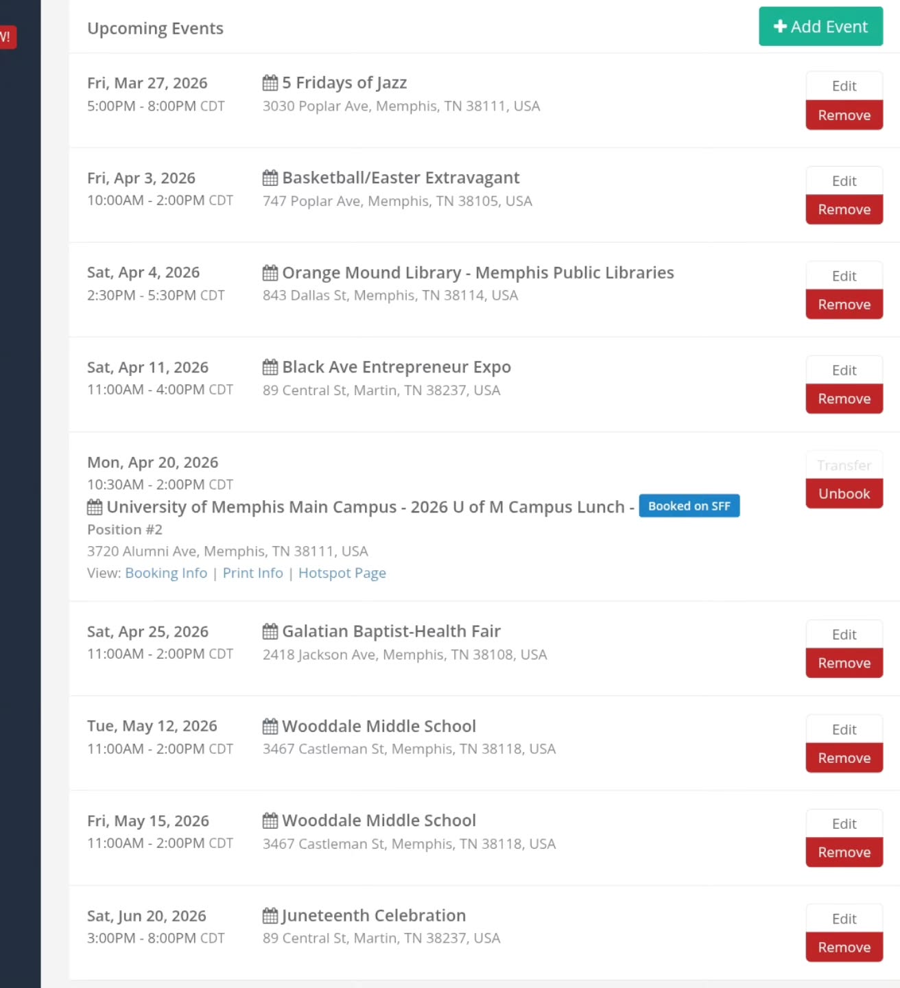 📍Spot Drop!! Come check us out 🎉 Perfect for:
✅ School & Community Events
✅ Sports Games
✅ Fundraisers & Festivals
✅ Carnivals & Fun Days
✅ Graduation Celebrations
🍴 Crowd Favorites Include:
🍧 Italian Ice – Cool, refreshing, and full of flavor
🧀 Nachos – Crispy chips smothered in cheesy goodness
🥒 Kool-Aid Pickles – A sweet & tangy fan favorite
🥤 Ice-Cold Drinks – Perfect for keeping the crowd cool
#communitysupport #memphis #professional #wordofmouth #mobile