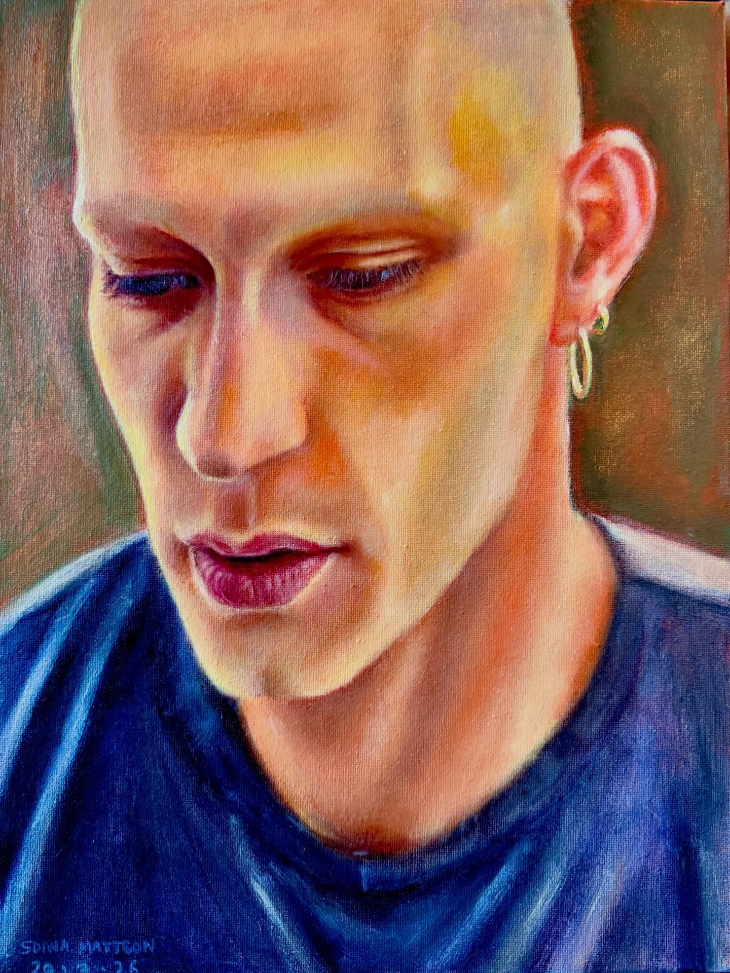 Portrait of Psalm. Oil on canvas #portrait #contemporaryportrait #urbanportrait