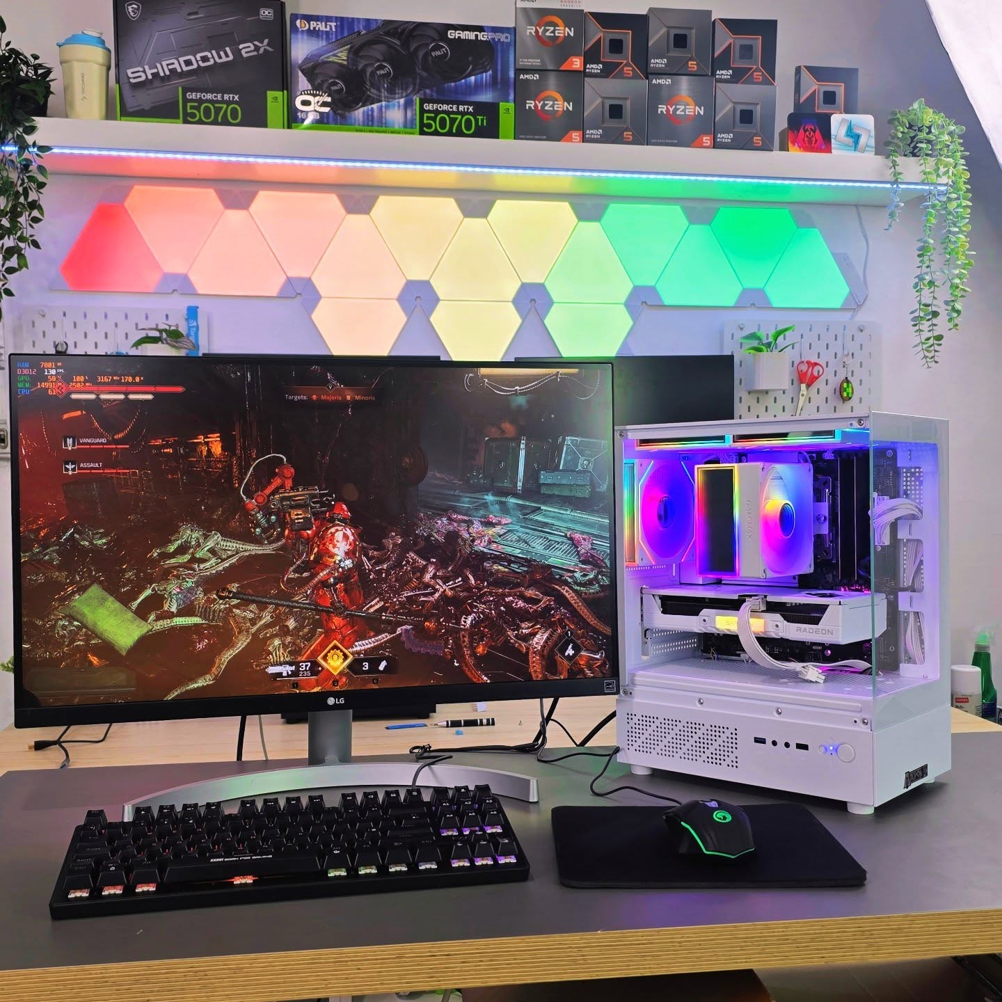 Benchmarking our latest builds isn't just about chasing numbers—it's about making sure you get the absolute best, stutter-free experience. 💯
We’re pushing this whiteout rig (powered by a Radeon GPU and Ryzen CPUs) to the limit, hitting impressive frame rates in demanding titles like Warhammer 40,000: Space Marine 2.
What is your current “benchmark game?” The one that pushes your PC to its knees? Drop it in the comments! 👇
#pcgaming #pcmasterrace #benchmarking #gamingsetup #spacemarine2