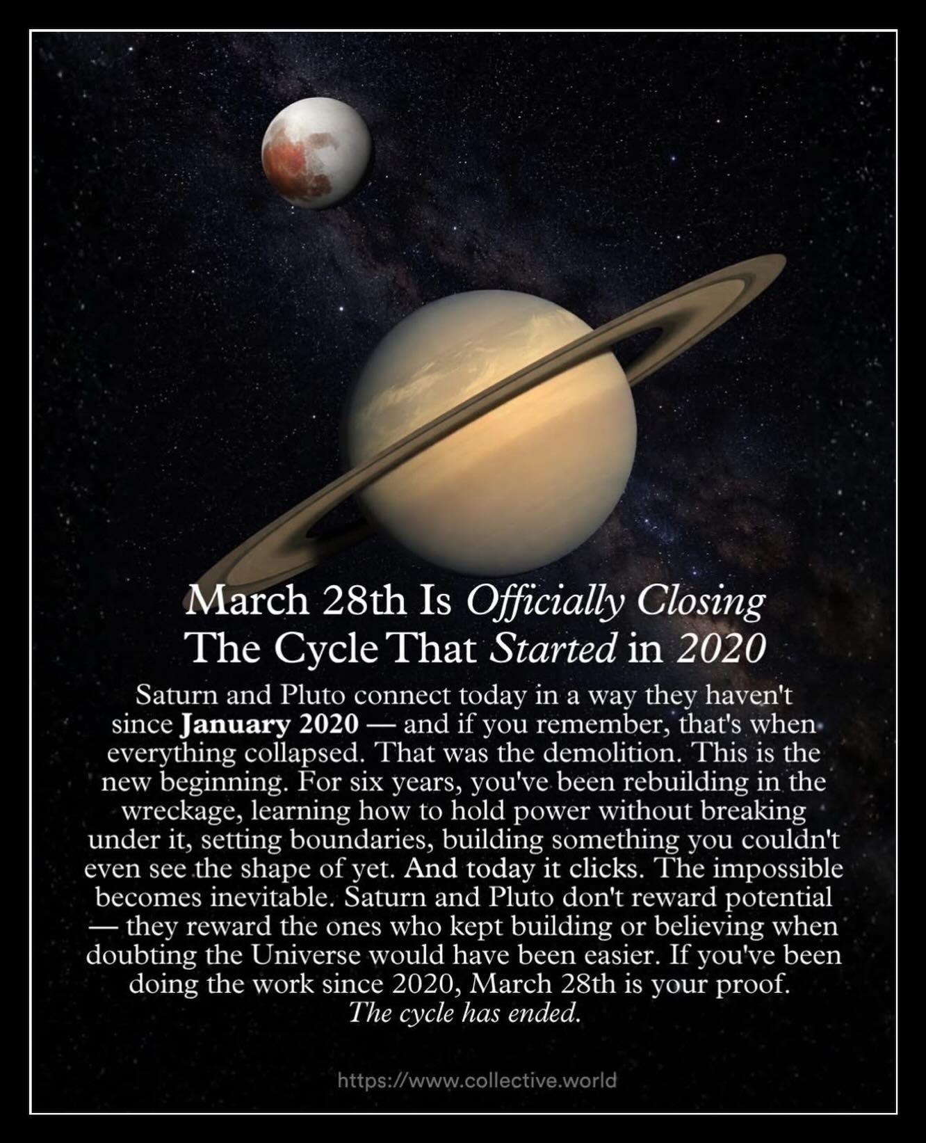 A cycle is closing that started in Jan 2020 and now everything is changing… but in a way that, while good, actually asks more of you.
The version of you that learned to survive the last few years doesn’t have to lead anymore. As a collective, we are stepping out of survival mode. Out of the lockdown era.
You’ve done the work to hold it together but you can’t carry every protection & self-defense mechanism you developed forward with you. Some of those kept you safe… but they’re also what’s keeping you stuck now.
Now it’s time to transmute all of it into something that actually supports your next chapter.