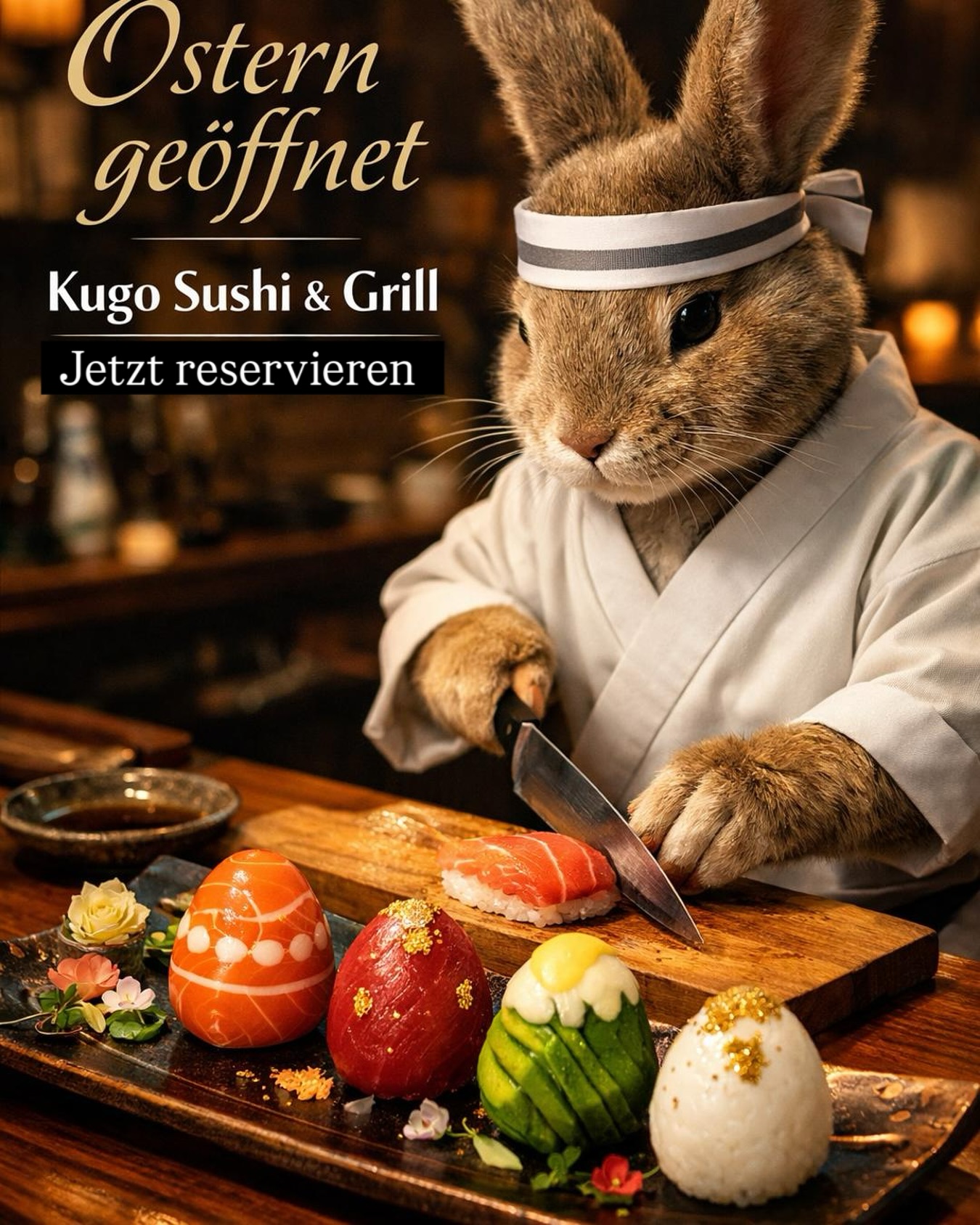 🍣 Wir haben an Ostern geöffnet
Genießen Sie unsere Küche auch an den Feiertagen in entspannter Atmosphäre.
👉 Reservierungen sind möglich über:
📞 Telefon
📩 E-Mail
💬 WhatsApp
📲 Instagram
Kugo Sushi & Grill
#KugoSushi #SushiRestaurant #FineDining
#SushiLovers #sushitime