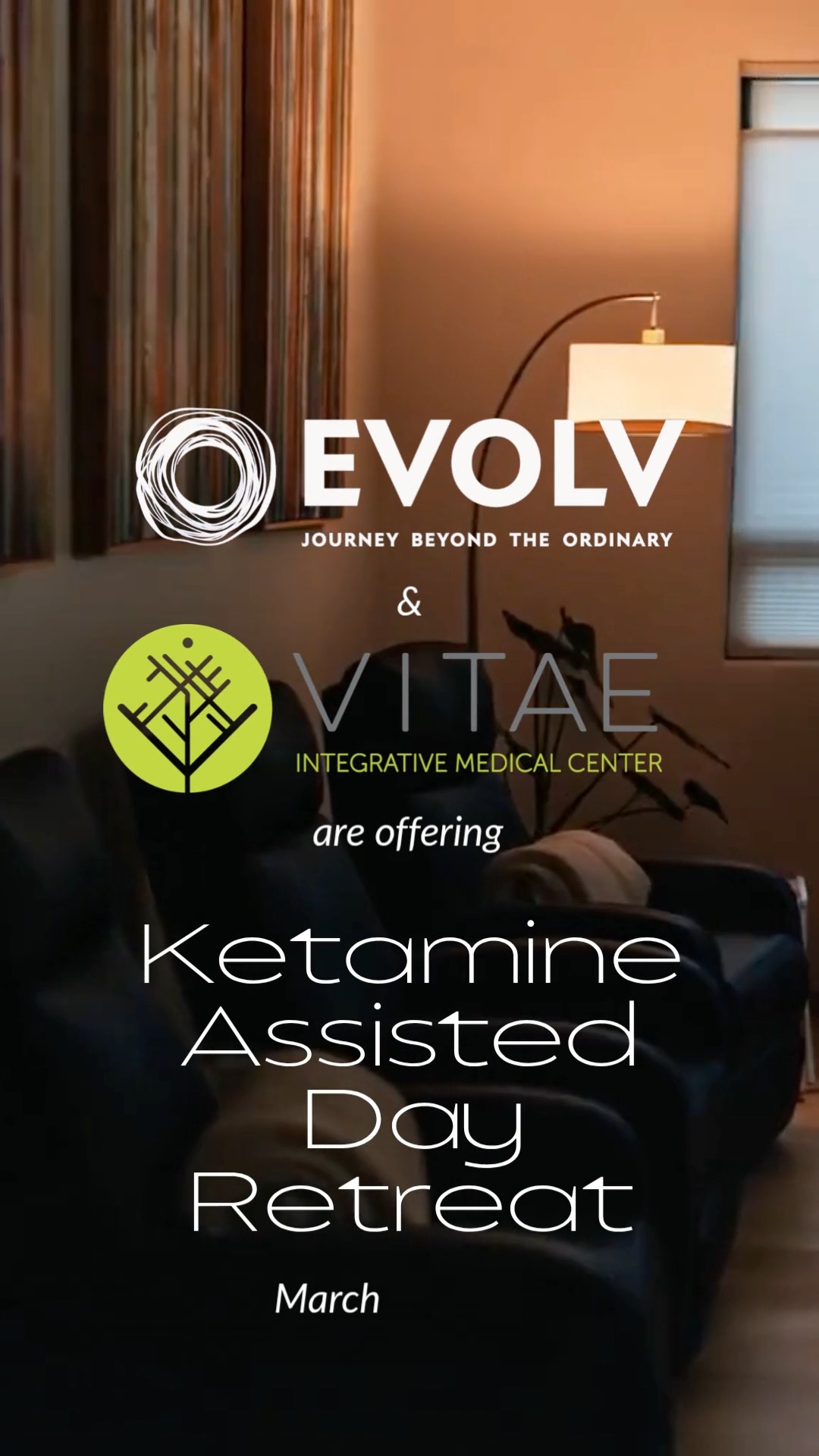 If you’ve felt stuck, overwhelmed, or like traditional approaches haven’t gone deep enough…
This retreat may be the next step.
Our ketamine-assisted retreat with Evolv is a guided experience designed to help you:
• Release what’s been weighing on you
• Shift perspective on long-standing patterns
• Experience a sense of clarity and emotional relief
This is not a quick fix—it’s a supported space for meaningful change.
⚡ Limited-time discount available this week
👉 Send us a message to explore if this is right for you.