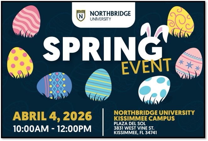 There’s just one week away from Northbridge University’s highly anticipated 2026 Spring Community Event at the Kissimmee Campus, and the excitement continues to build.
This event is one of their most impactful community initiatives of the year—bringing together families, local leaders, and organizations for a morning dedicated entirely to giving back.
There will be:
• Free medical checkups
• Free haircuts for kids
• Free ice cream for families
• Free photos with the Easter Bunny
• Free pet grooming services
• Raffles for computers and other exciting prizes