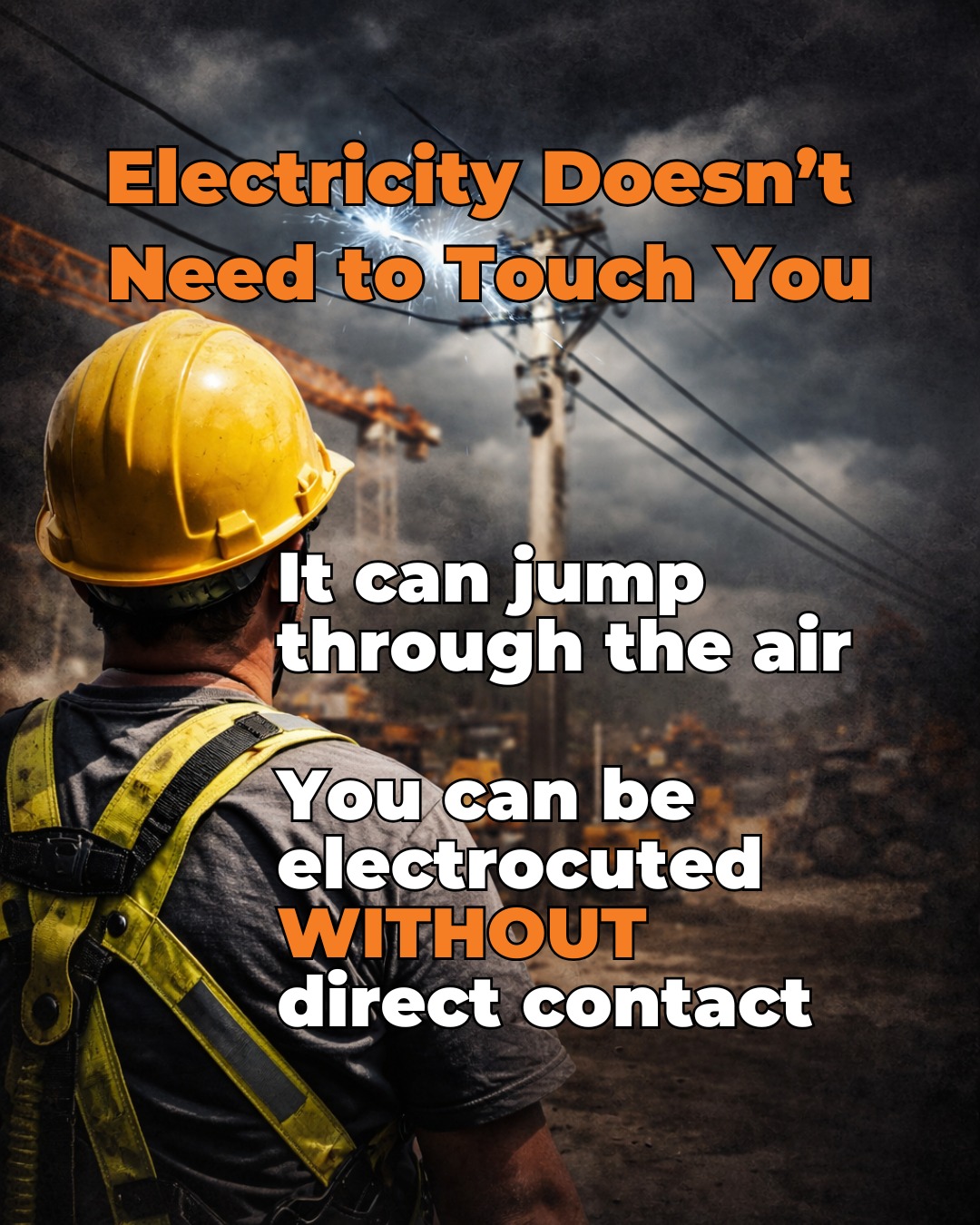 Overhead power lines = silent danger
✔️ Keep safe distances
✔️ Treat all lines as live
✔️ Use proper equipment
💡 Close is too close.
#ConstructionSafety #ElectricalSafety #DidYouKnow #StayAlert #SafetyFirst