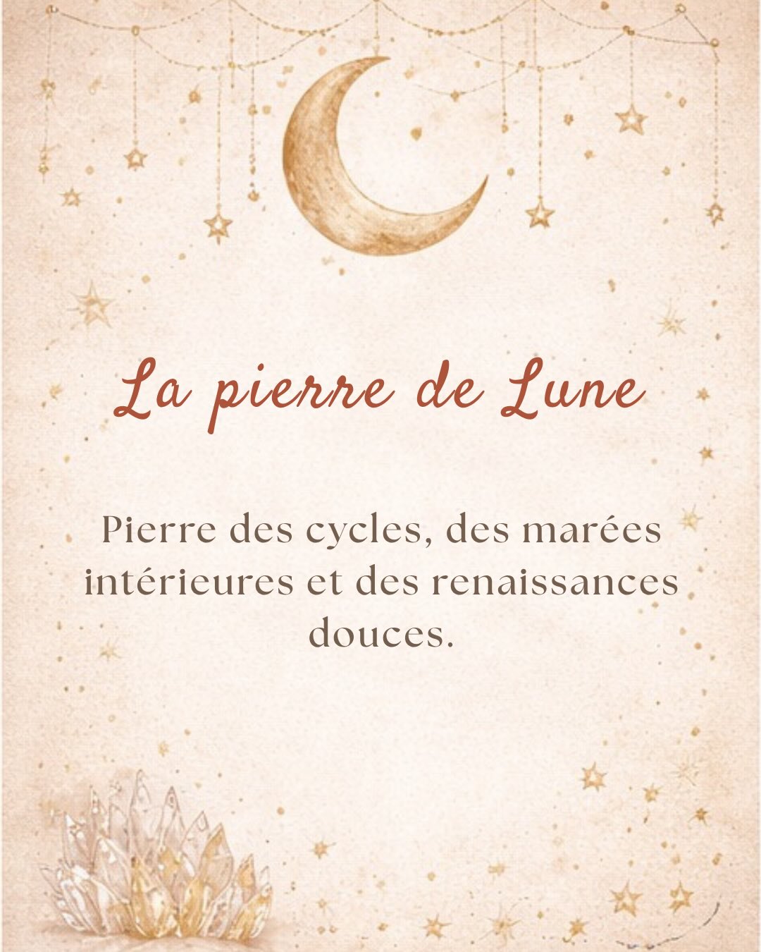 La pierre de lune…
comme un petit bout de nuit posé contre la peau 🌙
Elle accompagne les cycles, les passages,
ces moments où l’on change sans toujours s’en rendre compte.
On dit qu’elle soutient la douceur, l’intuition,
et tout ce qui pousse à l’intérieur… parfois en silence.
Et puis entre nous, si elle peut nous aider à accueillir nos émotions sans partir en tempête intérieure…
on ne va pas dire non 😄
Tu connais déjà son énergie, ou c’est une rencontre récente ?
#pierredelune #goddessvibes #litho