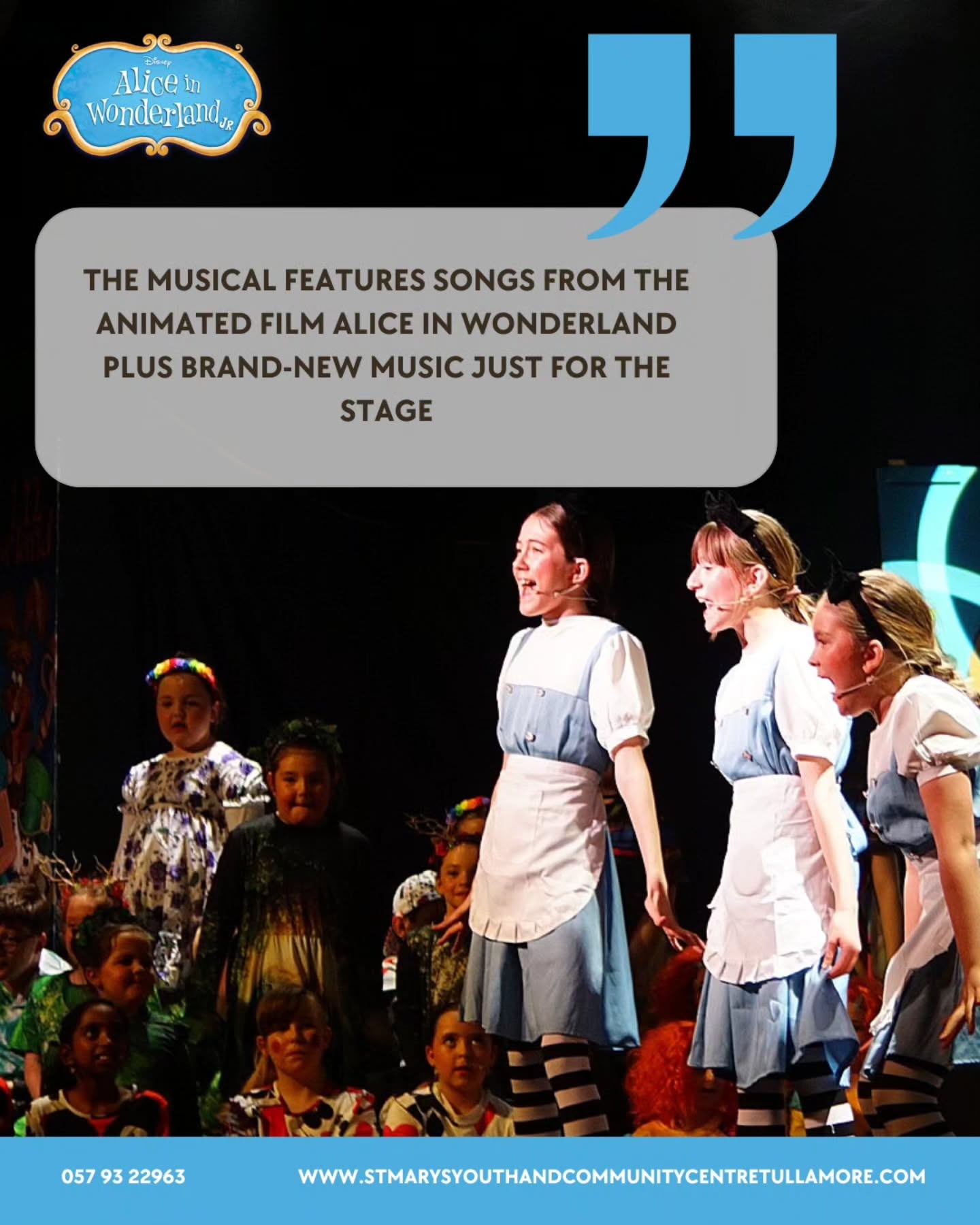 Curiouser and curiouser… step into Wonderland and let your imagination run wild! ✨
Few intresing facts about Alice in Wonderland JR Musical.
-stmarysyouthcentretullamore
#AliceInWonderlandJR #TheatreKids #DisneyMusical #WonderlandMagic
