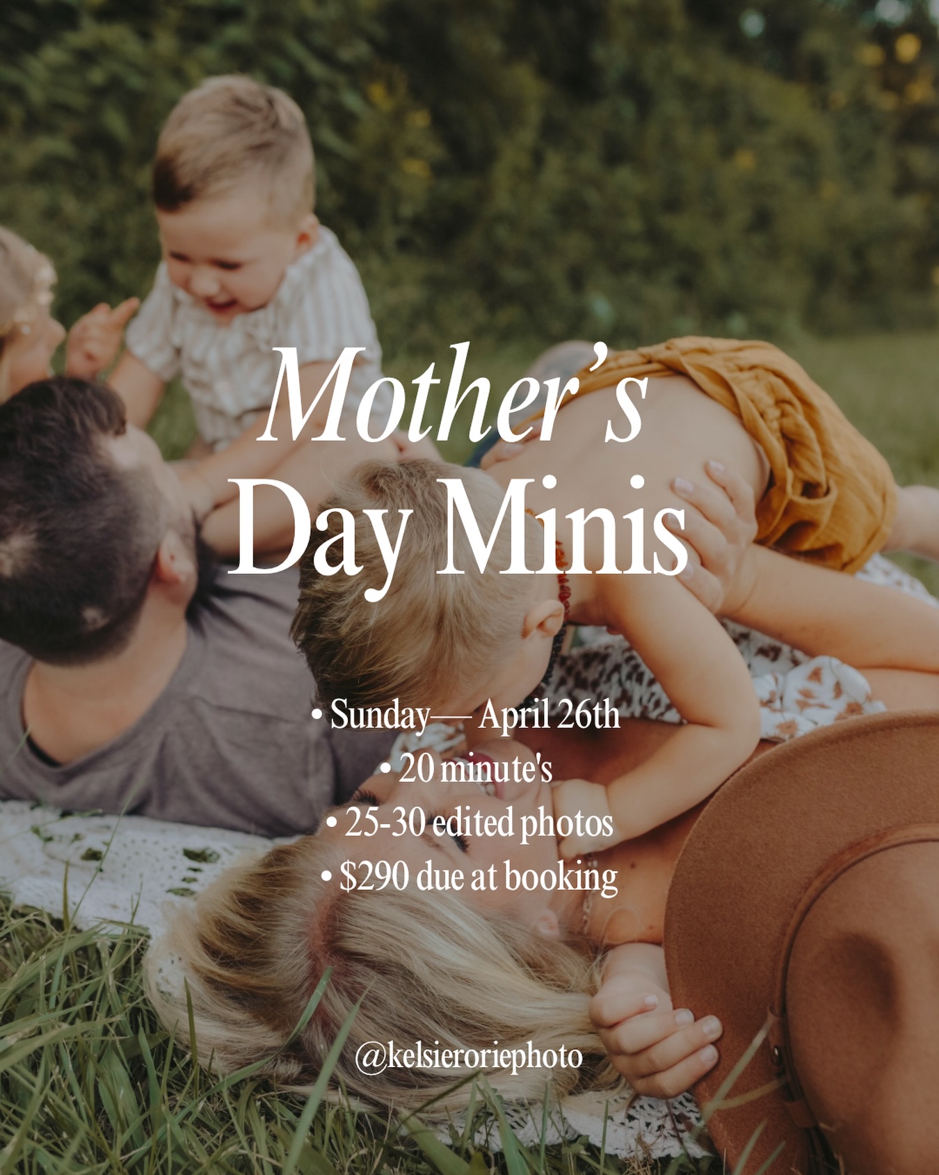 MOTHER’S DAY MINIS ARE LIVE! ☀️
Details!
Location: @greenhousefarmkc
Date: April 26th
Edited Phots: 25-30
Price: $290 (due at booking!)
These are some of my favorite EVERY year! Mamas— get in front of the camera with your babies & kiddos— you will cherish them forever & ever! And it also makes a great gift for a mama you know!
Booking link in bio! 🫶🏼☀️