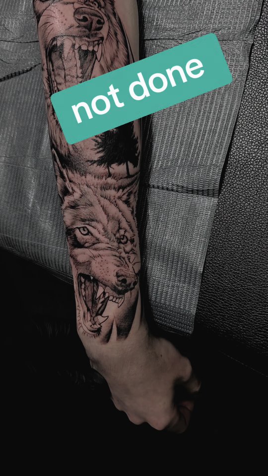 I keep doing these big projects and I'm waiting for my clients to come back in to give you guys some beautiful art to look at I'm sorry if I haven't posted anything I'm trying! #mttattoos #inkcouturetattoos #wolf