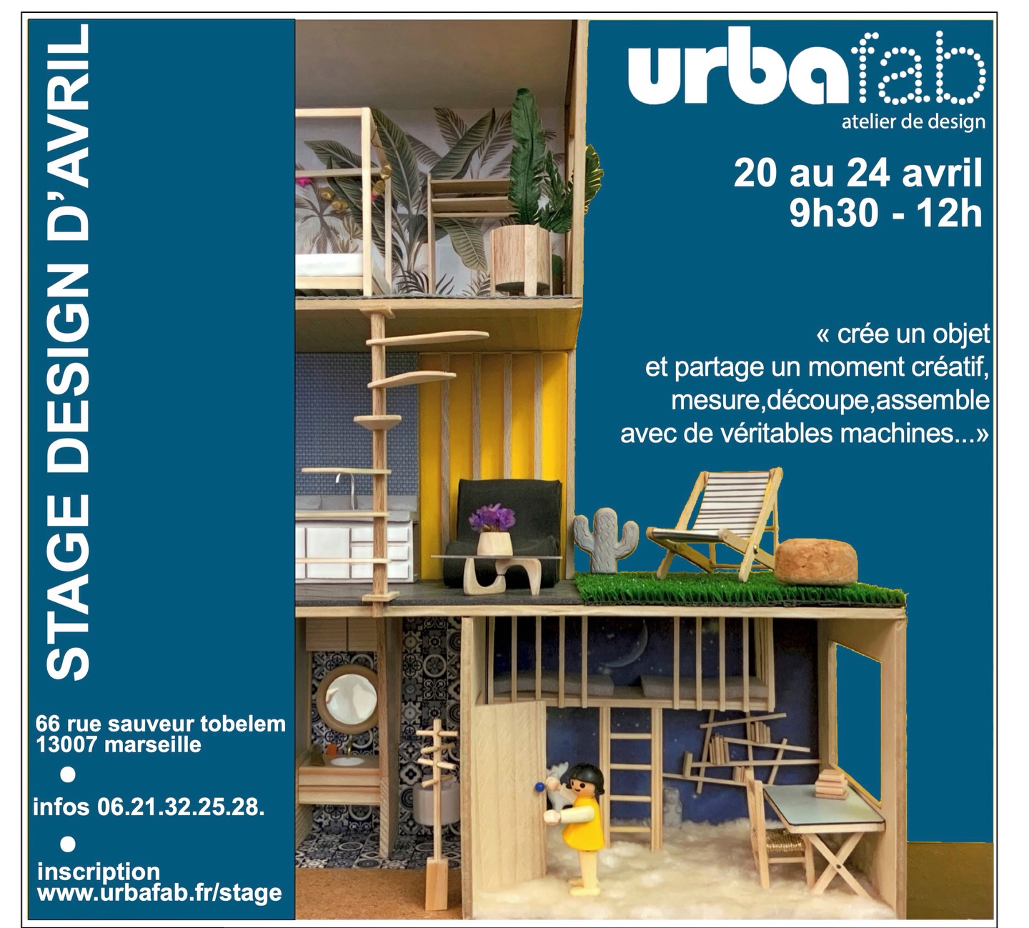 Stage design pendant les vacances d’avril !
À partager sans modération !
.
#stagevacances #urbafab #ateliercreatif #woodworking #loisirscréatifs