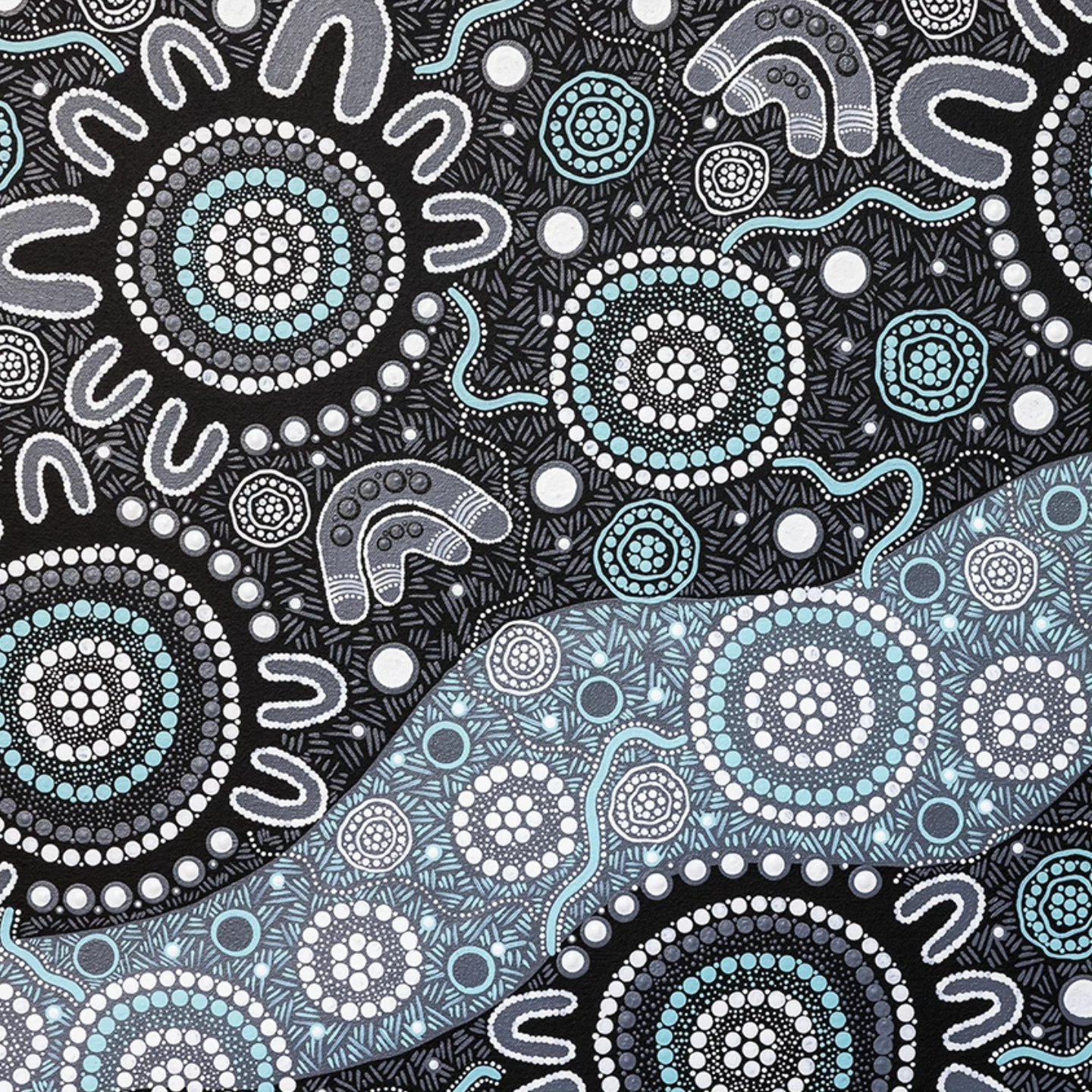 Caring, Healing and Community 🩵
Last year Mel created this artwork for BB Recruitment, sharing their story for their Reflect Reconciliation Action Plan.
This piece represents caring for and helping people along their journeys, honouring Elders as a sign of deep respect and compassion, and embracing the path of healing, reconciliation, growth and celebration.
It’s a reflection of community and the shared journey of life as we walk towards reconciliation.
#art #aboriginalart #indigenousart #artist #aboriginalartist #noongarart #culture #reconciliation #canvasart