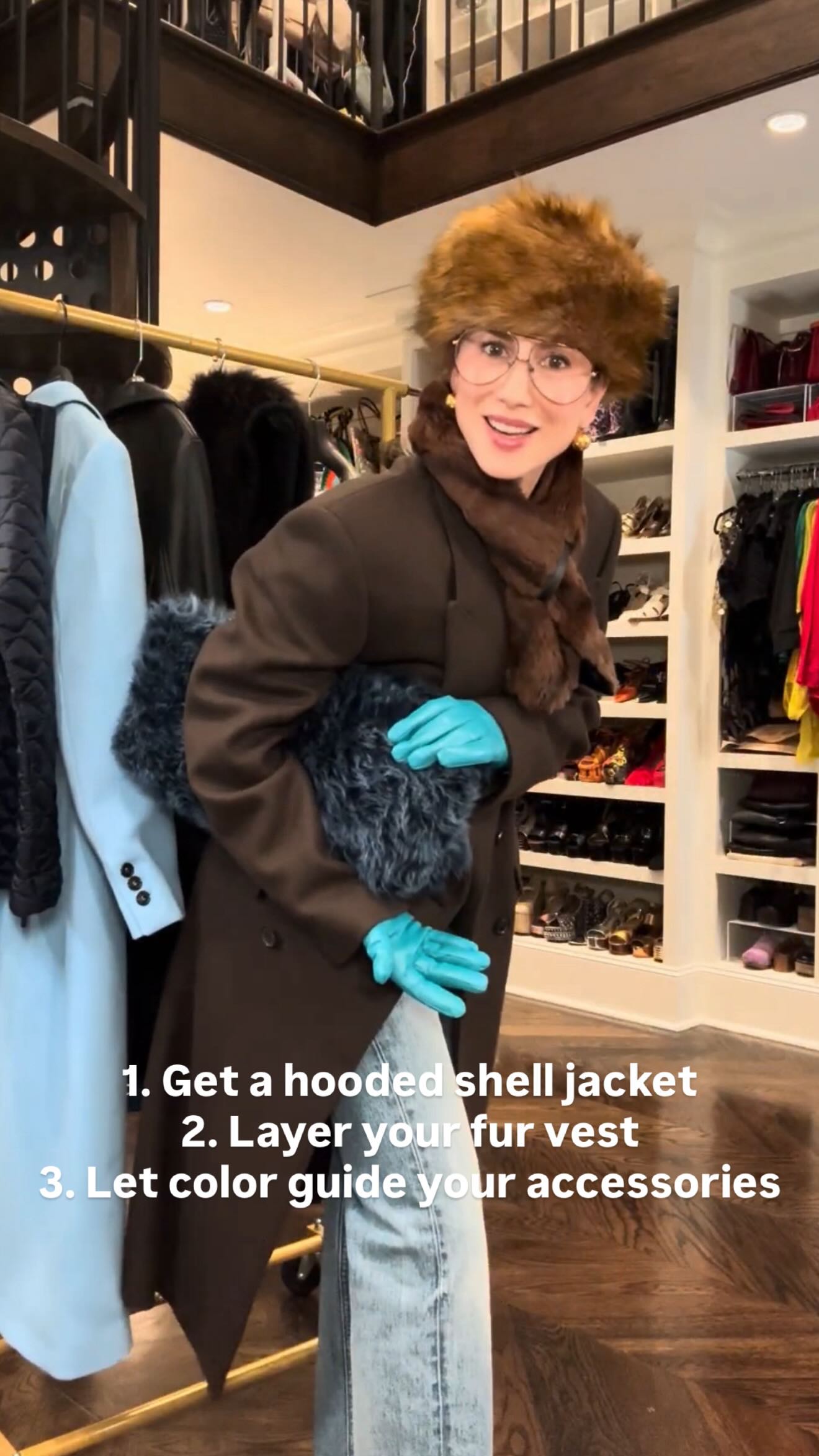 Native Canadian coat expertise coming in hot.
I know for a lot of you it has been a very long winter. If you’re bored with your outerwear, don’t buy another coat. Rethink how you’re wearing the ones you have.
Here’s what actually works:
First: the lightweight hooded shell.
This is your secret weapon. It blocks wind and rain without adding weight, and it layers beautifully under your favorite fall statement coat. Pull out the hood and you have downtown cool. Function underneath, fashion on top.
Second: bring out the fur vest.
But here’s the trick, put it over a leather jacket. The leather keeps it sharp. The fur adds warmth and texture. Together? Effortless and a little bit fabulous.
Third: refresh your structured coat with tone-on-tone accessories.
If you’re wearing a tailored wool coat, stay in the same color family with your hat and scarf, but change the texture. Wool with leather. Wool with fur. Matte with shine. That’s what makes it feel rich instead of repetitive.
And then, the icing on the cake, one pop of color. Could be your gloves or your bag. Just one strong note to wake the whole thing up.
Winter isn’t about piling on. It’s about layering with intention.
Comment COATS if you want to see my winter mood board. 🧥