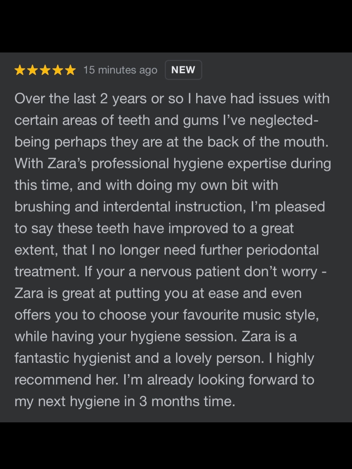 Built on trust, backed by reviews ⭐️
Thank you for trusting me with your care!
.
.
.
.
.
.
.
.
.
.
#TrustedBrand #Clientreview #ReviewTime #dentalreview #zarathehygienist