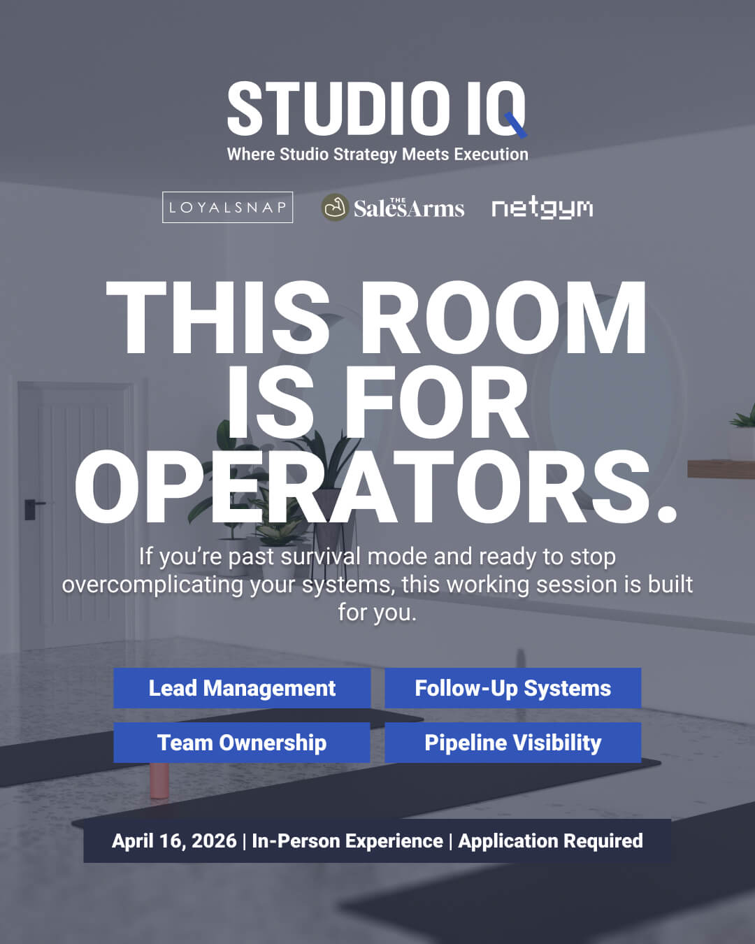 If you’re still “figuring things out,” this probably isn’t for you.
If you’re ready to run a tighter operation in 2026…this room is for you.
April 16. Application required. Link in bio.