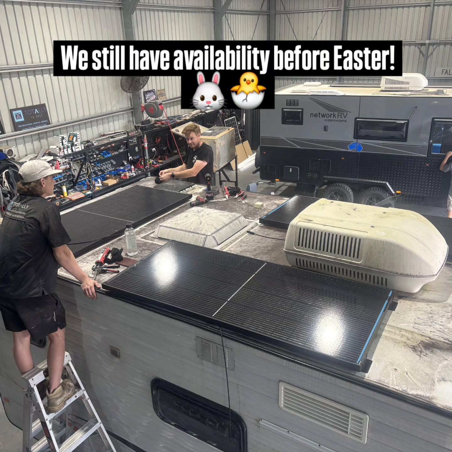 Call 53795678 or visit www.totally12volt.com to book your stop before Easter.