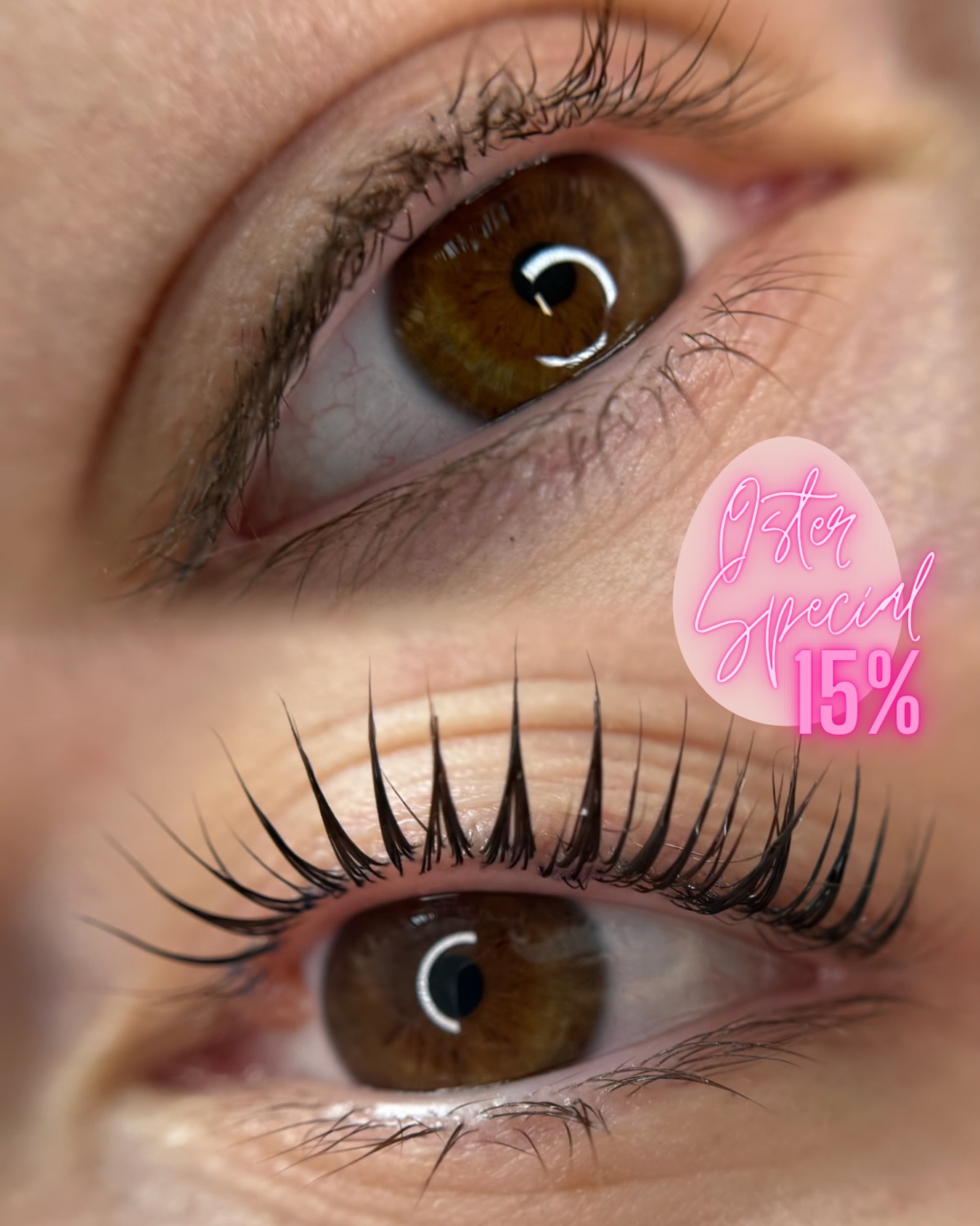 OSTER SPECIAL ✨
spare 15% auf deine Lifting Behandlung
(Lashlift, Browlift oder Kombi Lift)
der Rabatt ist gültig auf alle Lifting Termine im APRIL -
jetzt Termin sichern 💕
der Rabatt ist nicht mit anderen Aktionen kombinierbar*