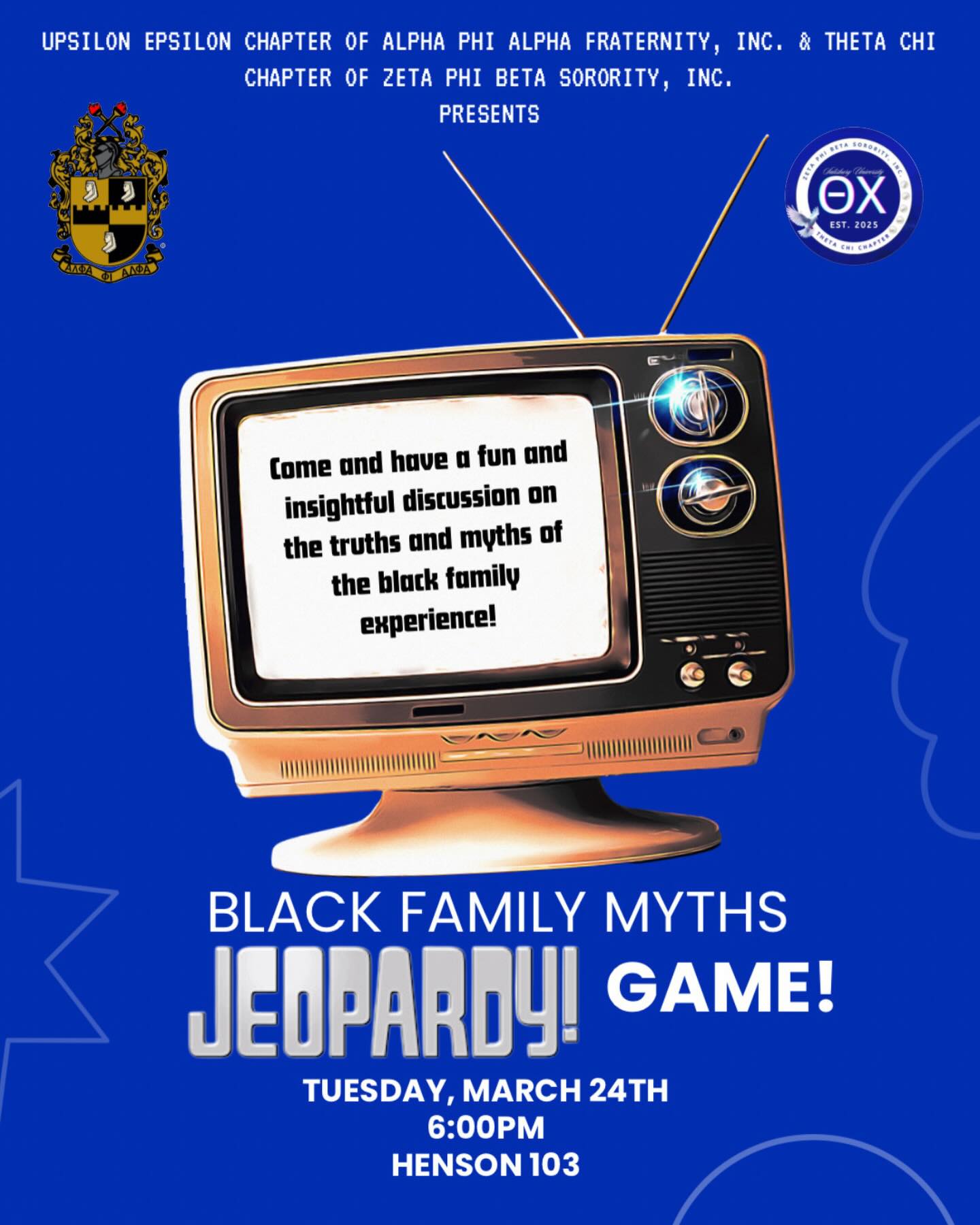 “GRANDMA HOUSE WITH NO AC” “HOOD COUSINS VS SUSBURB COUSINS” “RICH AUNTIE NO HUSBAND”🧐 Come out and let’s play some Jeopardy and discuss these types of family topics and more! All are welcome, from our family topics yours 🙂↕️ 🏠