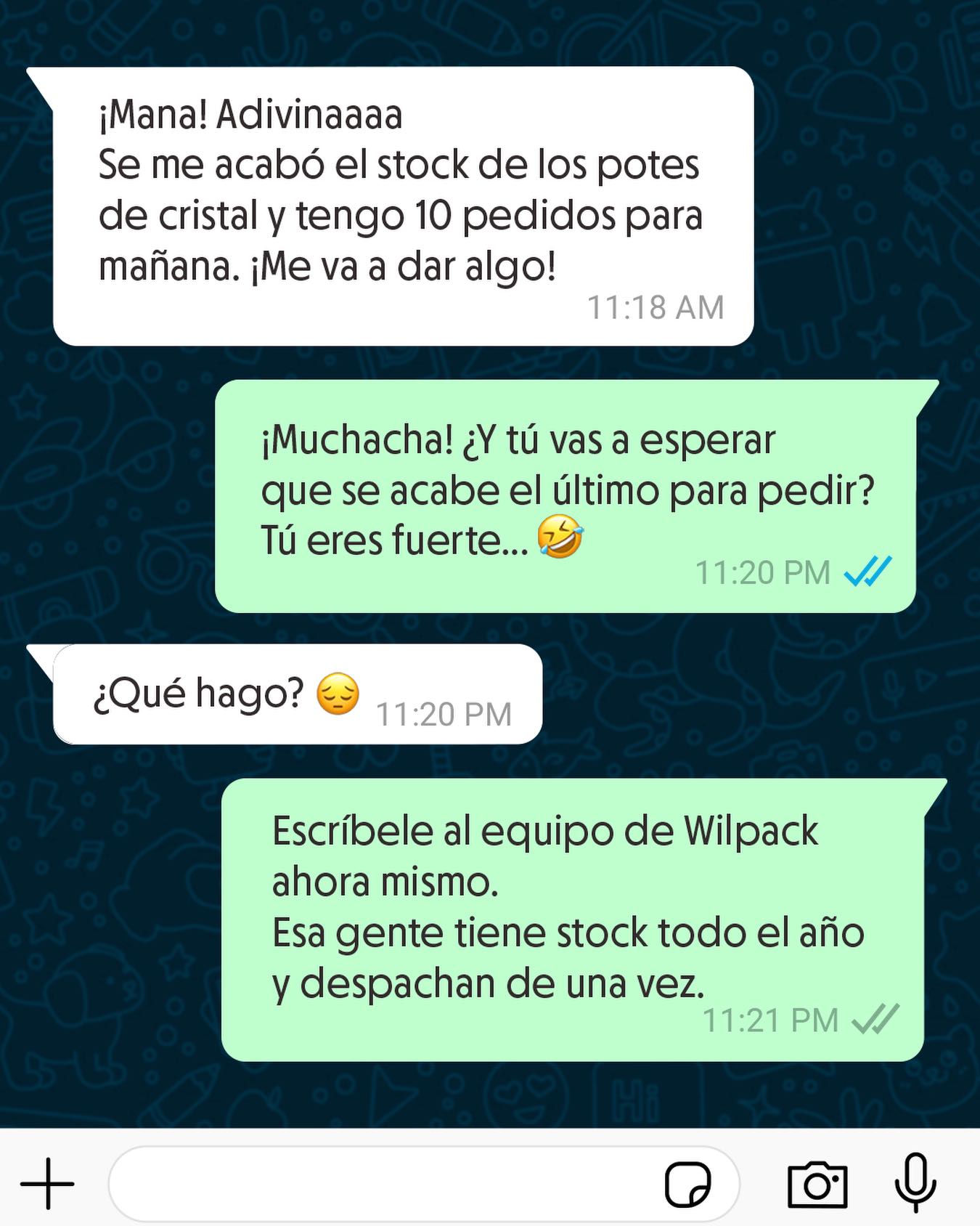 ¡Que el “sold out” no te agarre asando batata! 💸🔥
😩 Se oye muy lindo decir “agotado”, pero que se te pare la venta porque no pediste los envases a tiempo ¡Eso sí que da pique!
En Wilpack no queremos que dejes de facturar por un descuido.
Nuestro equipo en la Carretera Los Arroyos está activo con el stock full para que tú solo te preocupes por vender. 🧴✨
