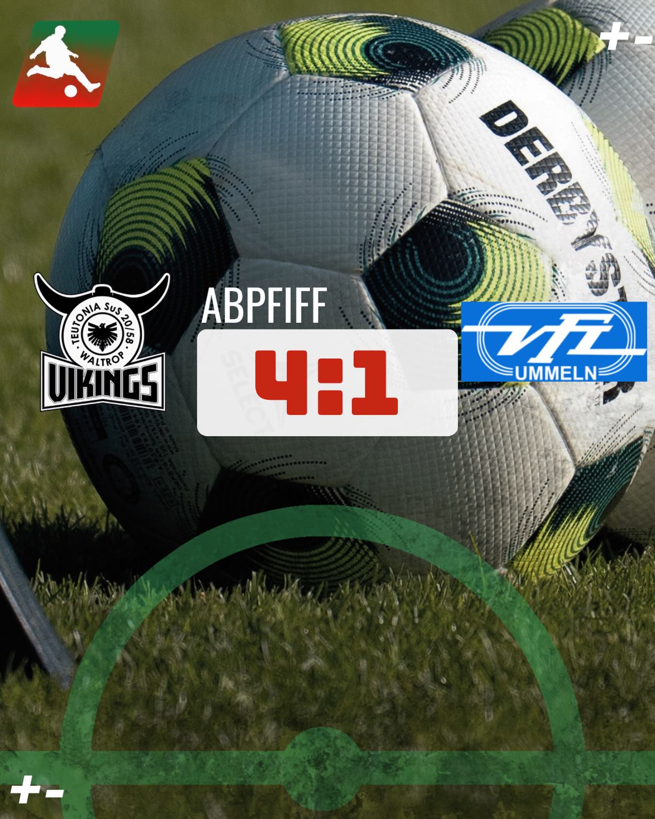 Abpfiff!
Heute war der @vflummeln1945 XXL zu Gast bei den @vikingswaltrop Nachdem ein tapferer Ummelner kurzfristig für den fehlenden Schiedsrichter eingesprungen war, konnte das faire Spiel beginnen.
Die Vikings gingen zunächst in Führung, doch die Ummelner ließen sich nicht beirren und glichen verdient aus. Am Ende setzten sich die Vikings jedoch mit 4:1 auf heimischem Platz durch und sicherten sich damit die Qualifikation für das Final Four🏆