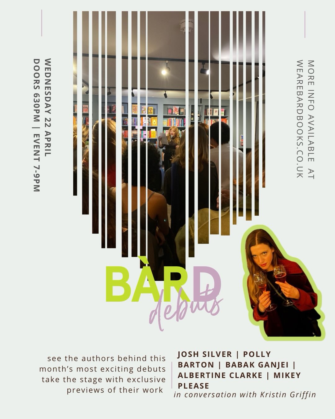 Yet another incredible line-up of debut authors in conversation with @k__griffin this month. Just imagine a night of speed dating. But less pressure and you’re guaranteed to not go home alone.