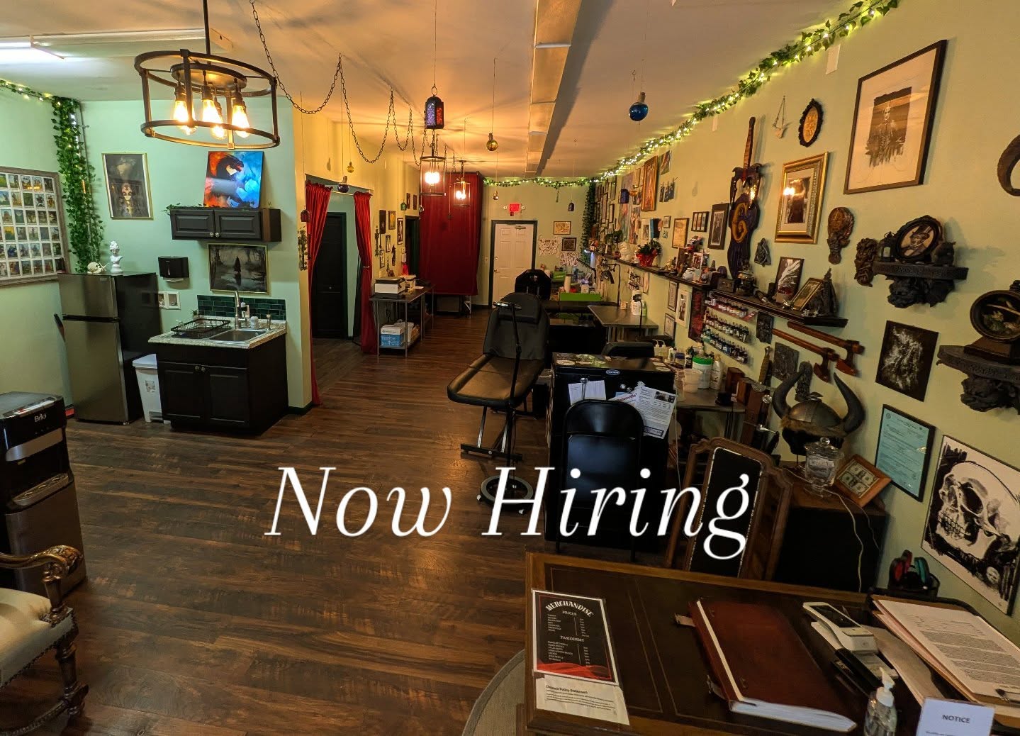 Double Daggers Tattoo is currently hiring one full time tattoo artist. We are located in Uncasville CT by Mohegan sun and are currently the only shop in the town. We get a steady flow of walk ins, call ins and emails but we do operate mostly on appointments.
The shop vends at the Connecticut Renaissance faire every fall for 9 weekends where we do a considerable amount of business and it's a ton of fun.
An ideal applicant would have a positive attitude , a solid worth ethic and a diverse portfolio. We all get along very well and it's an enjoyable work environment.
We offer very competitive commission ranging from 60-80 percent in favor of the artist. Commission rates are determined by the artists average of sales and can be discussed further in person. The shop also provides a generous amount of tattoo supplies for the artists which include paper towels, clip cord covers, bottle bags, cling wrap, tongue depressors, ink caps, vasoline, machine wrap, barrier film, razors, distilled water, madicide wipes, sanitizing alcohol, medical tape, dental bibs, water cups and green soap.
You can directly message Tyler the owner on Instagram , Facebook or call the shop to inquire about the position. We aren't looking for an apprentice at this time however it does not mean we won't consider one in the future.