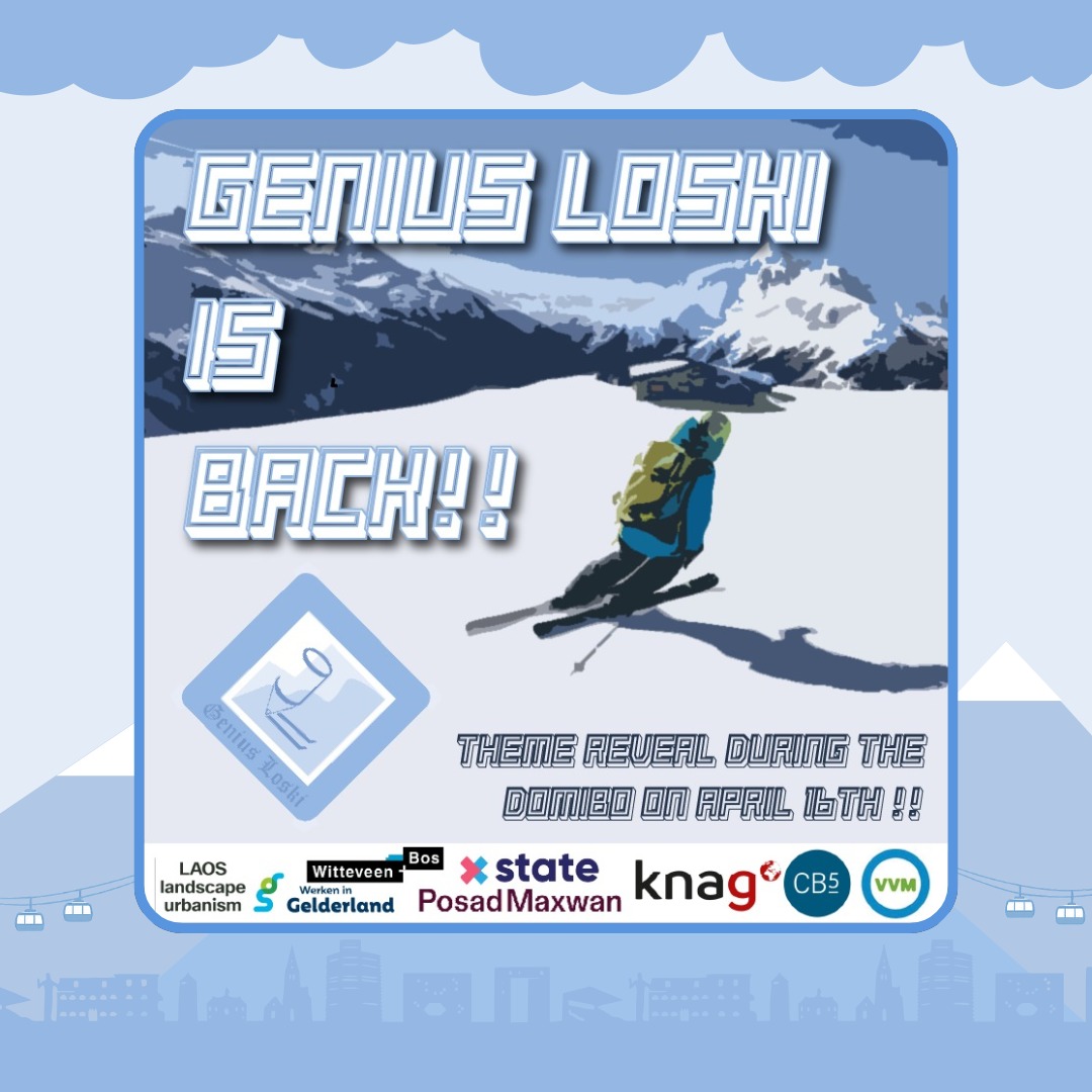 Board 73 is proud (and slightly concerned) to announce the long-awaited return of Genius Loski.
Board 73 will be taking matters into its own hands and organizing what promises to be an unforgettable ski trip to the Austrian Alps. Expect breathtaking slopes, questionable après-ski decisions, and a level of organization that is at least ambitious.
More information will be revealed during the Domibo on the 16th of April. Attendance is strongly recommended—if not for the details, then for the suspense.
Also, you can get the new Genius Loski stickers in the Hok from 10.00 onwards!
With Geniusgreen greetings,
Board 73