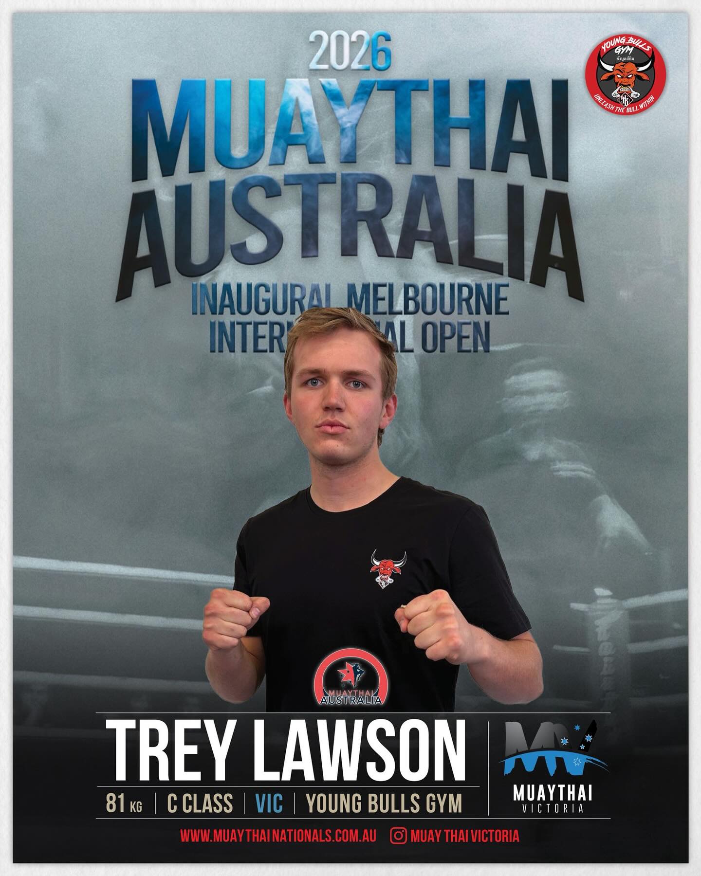 Next up we have Trey fighting C-class in the international open tournament. Come along to the Nationals and Melbourne International Open and make some noise for the Young Bulls fight team 🔥🤘
#youngbullsgym
#youngbullsmuaythai
#weareyoungbullsgym
#youngbullsneverdie
#unleashthebullwithin