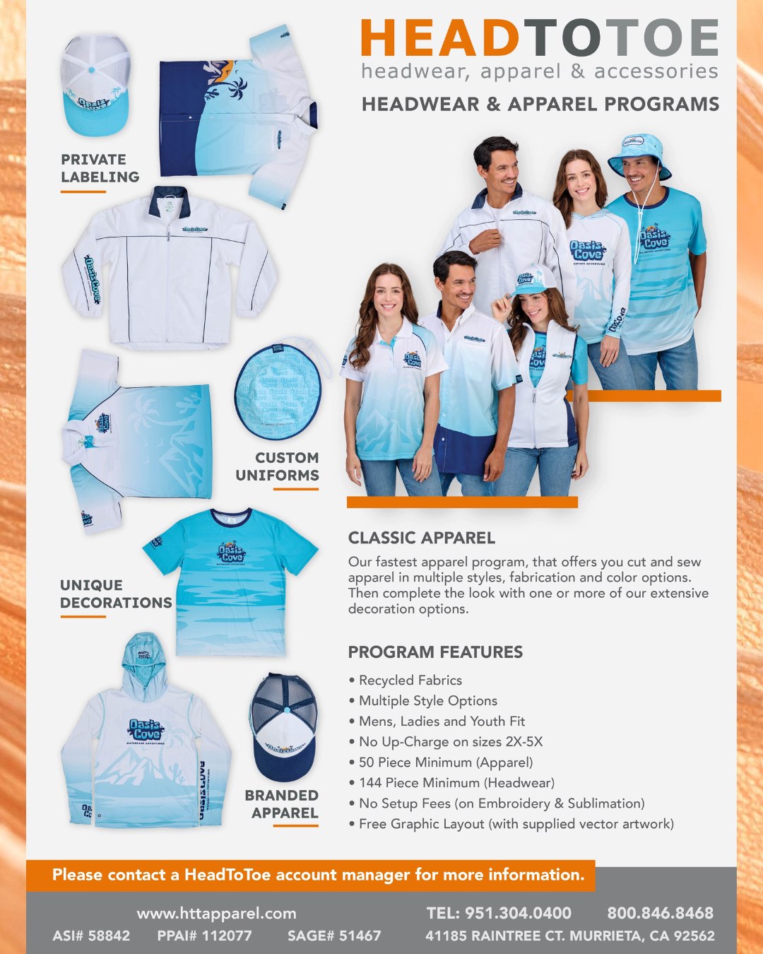 Your brand deserves more than basics. Build uniform and brand programs that feel custom from the inside out with HeadToToe.
Private labeling puts your name front and center. Recycled fabrics, multiple style options, and mens, ladies, and youth fits give you total flexibility. No up-charge on sizes 2X to 5X, no setup fees on embroidery and sublimation, plus a free graphic layout with supplied vector artwork.
Make it yours. Visit httapparel.com and start your order.
#BrandBuilders #PrivateLabel #CustomApparel #CustomHeadwear #StandOut