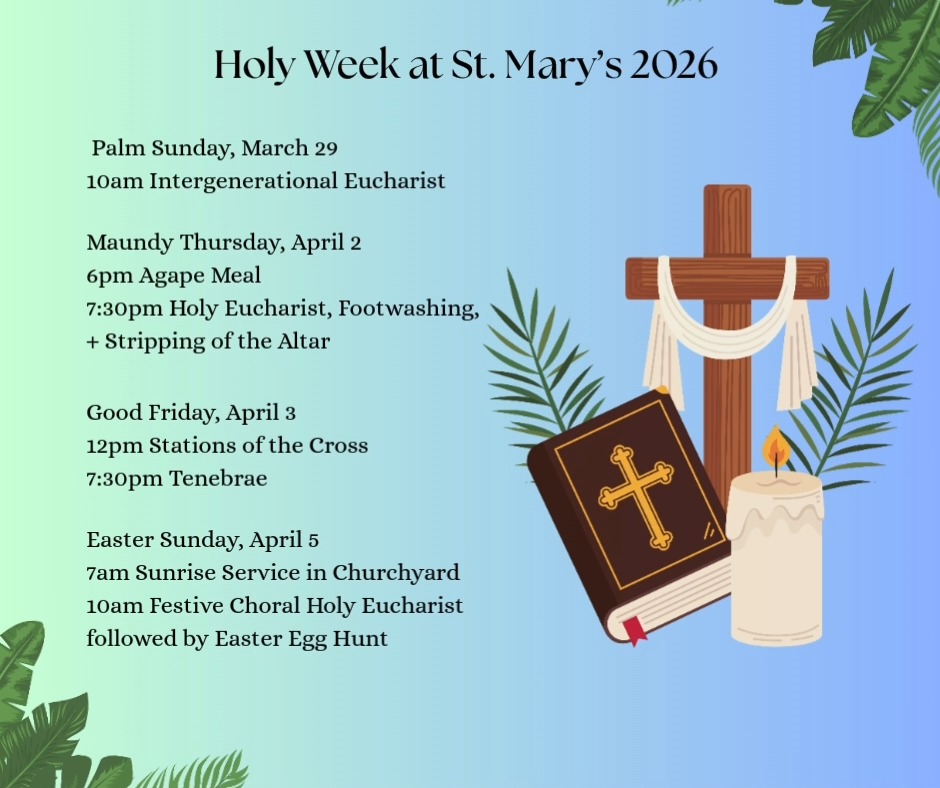 #holyweek is here! Don't miss out on these events at St. Mary's!✨