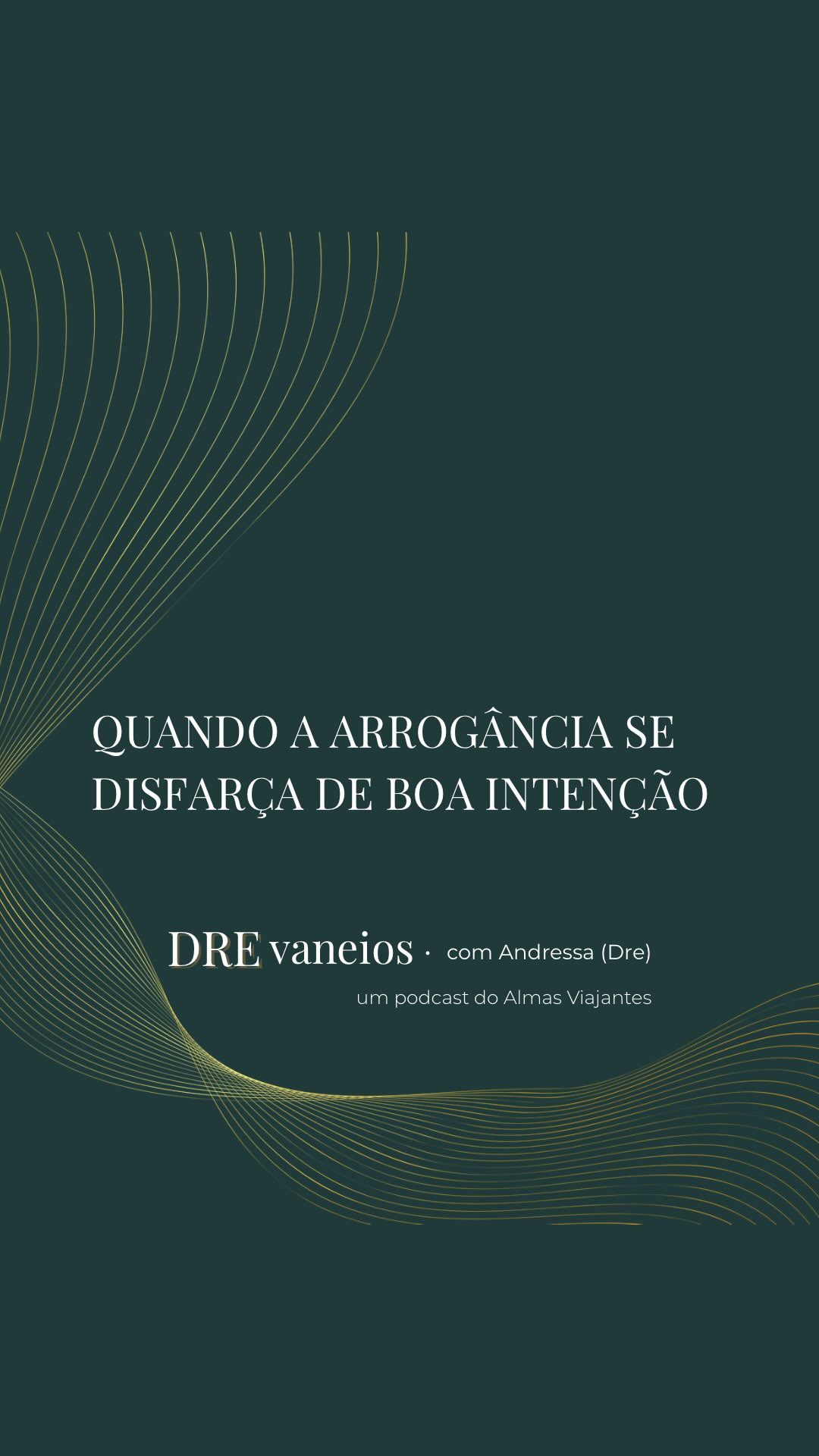 Pequeno Spoiler do Episódio 6 do DREvaneios.
Vai ao ar no sábado dia 04/04.
Aproveita o feriado e vem me ouvir :)
#podcast #drevaneios #repense #almasviajantes #spoiler