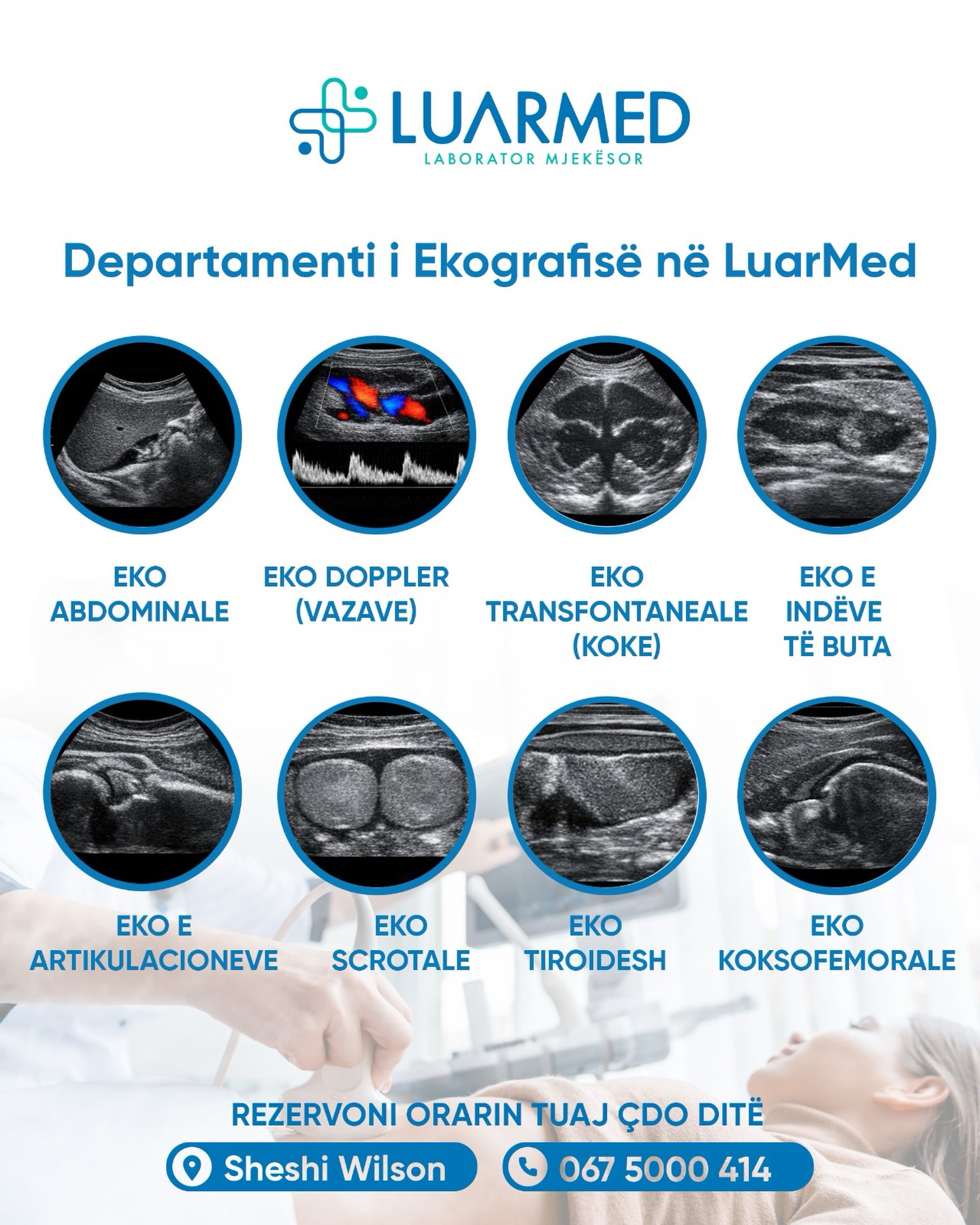 Departamenti i Ekografisë në LuarMed ofron diagnostikim të avancuar me teknologji moderne dhe staf të specializuar.
• EKO ABDOMINALE
• EKO DOPPLER (VAZAVE)
• EKO TRANSFONTANEALE (KOKE)
• EKO E INDEVE TË BUTA
• EKO E ARTIKULACIONEVE
• EKO KOKSOFEMORALE
• EKO TIROIDESH
• EKO SCROTALE
Çdo shërbim realizohet me saktësi dhe kujdes maksimal për pacientin.
Rezervoni orarin tuaj çdo ditë me mjek ekograf:
📞 067 5000 414
📍 Sheshi Wilson
#luarmed #ekografi #shendet #diagnostikim