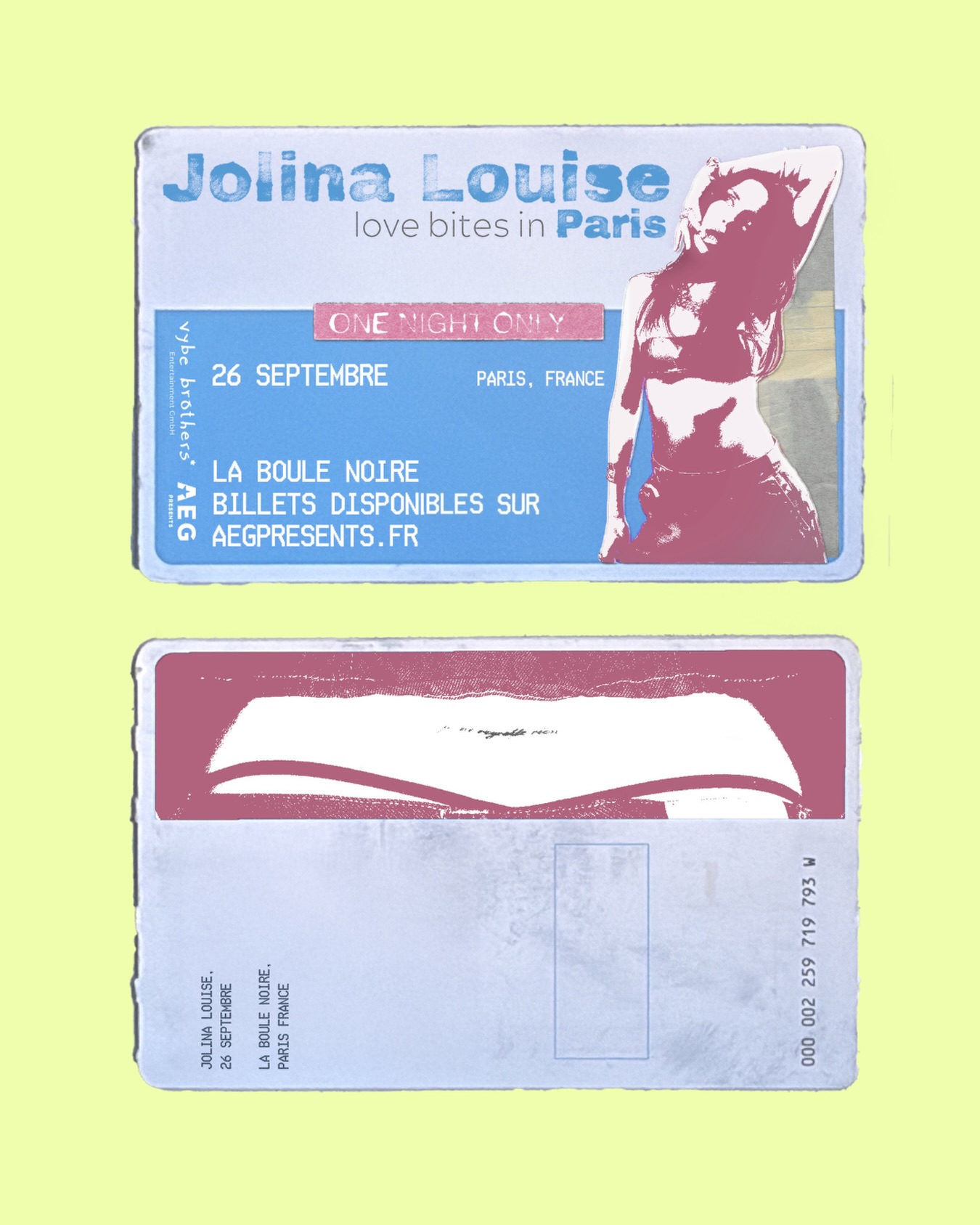 JOLINA LOUISE - ONE NIGHT ONLY IN PARIS 🎟️
Tickets: www.aegpresents.fr