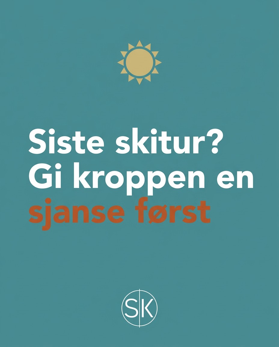 April ☀ Sola varmer, snøen er kornete og du finner skiene igjen for første gang på tre uker.
Kroppen husker ikke helt hva den skal gjøre 🎿
Tung, våt snø og en stiv kropp gir ofte vondt i korsryggen og stramme skuldre.
Tre ting du kan gjøre før siste skitur 👇
✅ Varm opp i 5 minutter med armsvinger og knebøy
✅ Start rolig de første kilometerne
✅ Tøy ut hofter og skuldre etterpå
Ønsker du hjelp eller en vurdering, ta kontakt 💚
