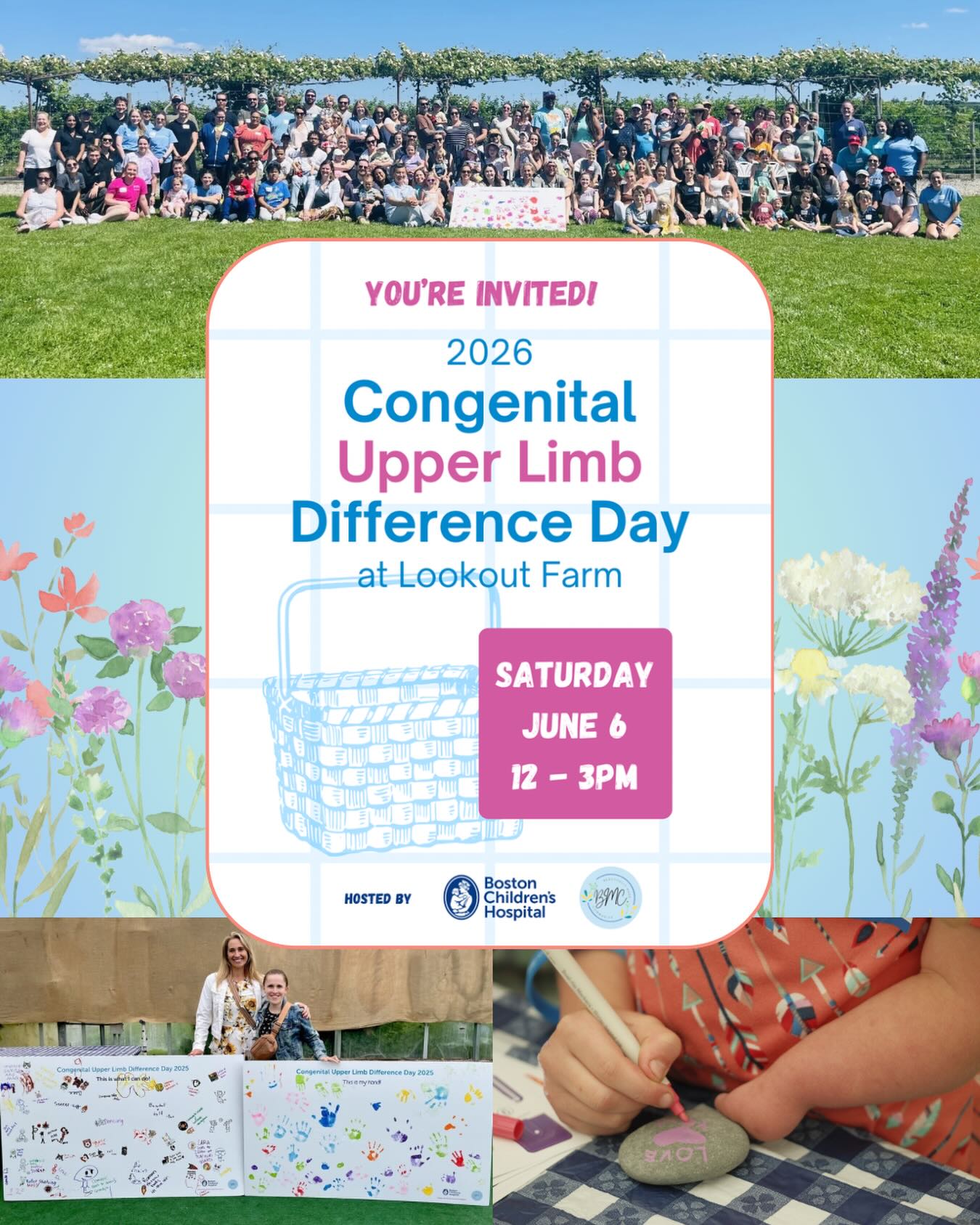 You’re invited! Join us for Boston Children’s Hospital & Beautifully Made Community’s 5th Annual Limb Difference Day 🤟
This special day brings
families with limb differences together for connection, encouragement, resource discovery and celebration. Our goal is that every child and parent leaves feeling seen, supported, and never alone on this journey.
This year’s event will include:
✨ Family-friendly games and activities
🤝 Resource tables hosted by incredible partner organizations
🎤 Inspiring speakers
💬 Small group discussions to create space for sharing experiences, asking questions and building deeper connections
🍽️ A catered lunch for families to relax and enjoy time together
Whether this is your first time attending or you’ve been part of our community for years, we would love to welcome you.
☀️ Message us for details or to RSVP
💌 Interested in hosting a resource table? We’d love to connect with you!
***This event is not exclusive to upper limb differences- we are partnered with the upper orthopedic team but everyone is welcome. Congenital, acquired, upper and lower ✌️
.
.
#limbdifferenceawareness #beautifullymade #beautifullymadecommunity #boston #bostonchildrenshospital