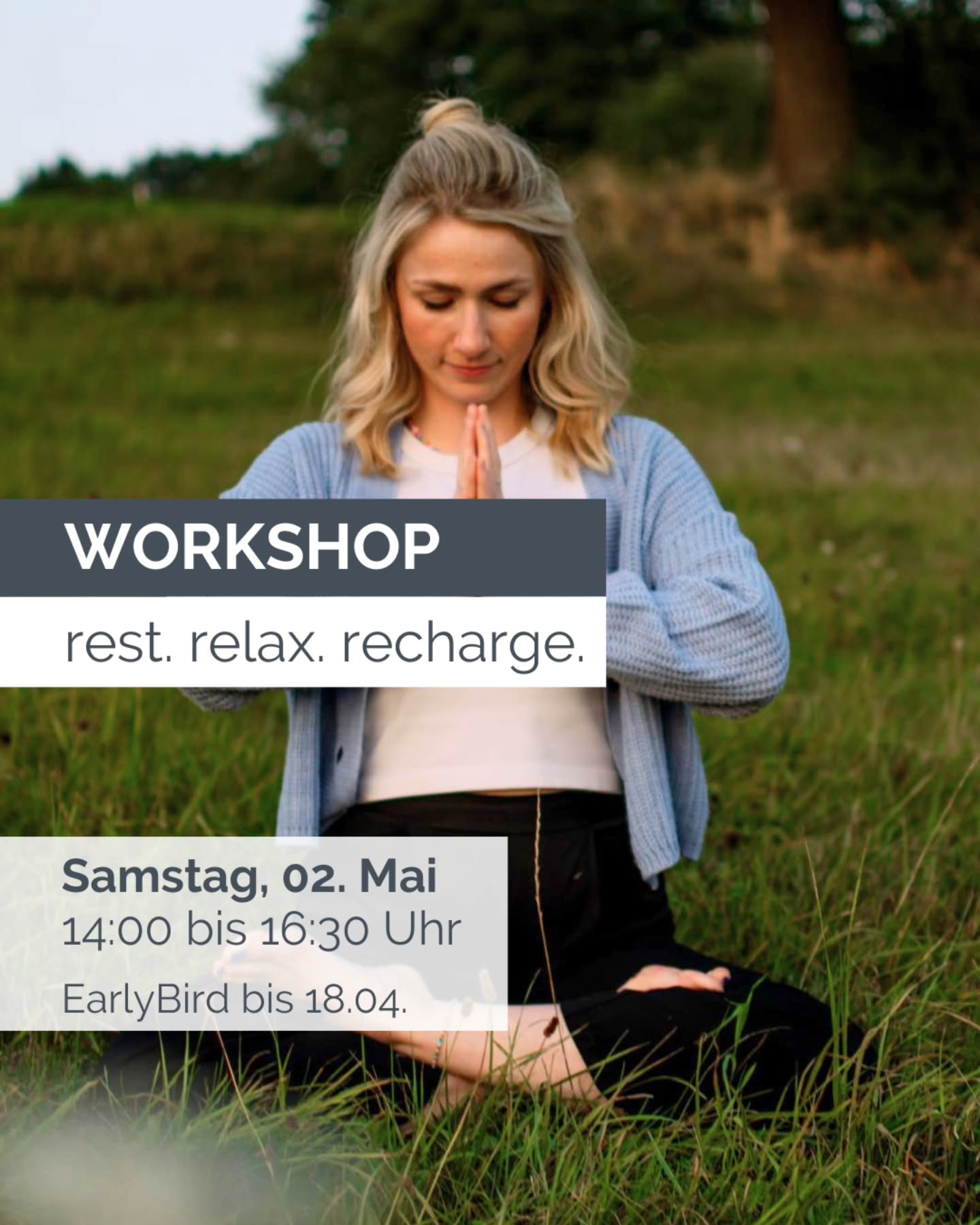 Gönn dir eine Pause vom Alltag 🧘♂️🧘♀️
In diesem Workshop mit @rebecca.dellert lernst du sanfte Entspannungs-Techniken wie Body Scan und Progressive Muskelentspannung, um gezielt Stress loszulassen und Verspannungen zu lösen.
💫 Highlight: Yoga Nidra, der „yogische Schlaf“. Tauche in einen Zustand zwischen Wachsein und Schlaf ein, aktiviere die regenerative Kraft deines Körpers und genieße erholsameren Schlaf.
Zusätzlich gibt es Zeit fürs Journaling & Reflexion, um Klarheit zu gewinnen und deine Ausrichtung zu stärken. 📝
🎉 Early Bird bis 18.04! Sichere dir jetzt deinen Platz!
📩 Melde dich über eversports an & gönn dir diese Pause vom Alltag!