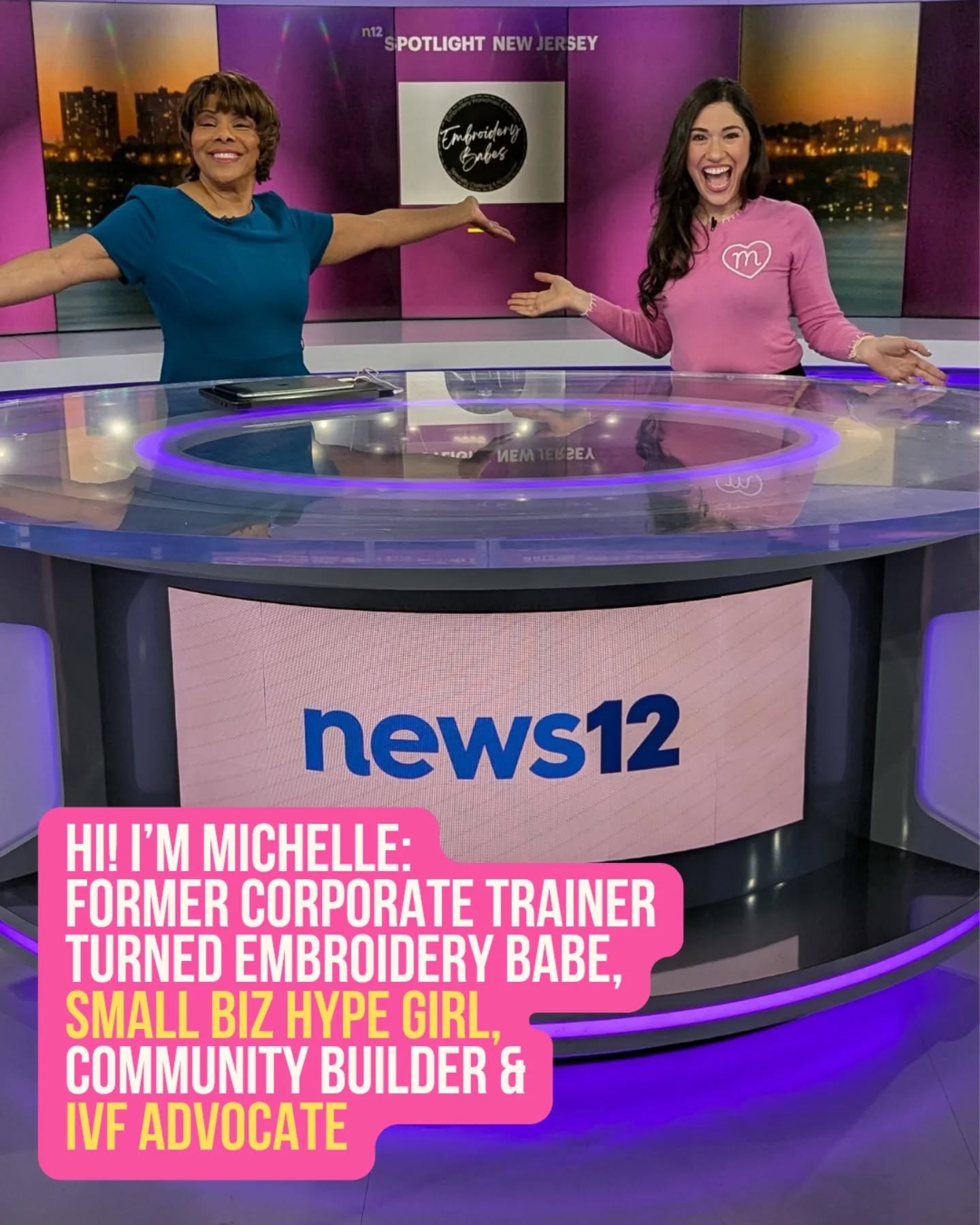 Hi new friends 👋 Hello 7K!!
I’m Michelle, founder of Embroidery Babes 🪡
Former corporate trainer turned embroidery babe, community builder, and your go-to for creative, feel good events since 2022.
I host beginner friendly embroidery workshops (no experience needed), bring custom embroidery on-site to events, and ship DIY kits so you can stitch from home
But more than that… this is about connection
Less scrolling, more creating
Less small talk, more real moments
If you’re new here, I’m so happy you found us ✨
And if you’ve been here since the beginning… thank you for being part of this journey.
Let’s keep stitching together 🧵💓
XO, Michelle
#meetthemaker #embroiderybabes #bergencounty #nj #creativeworkshops