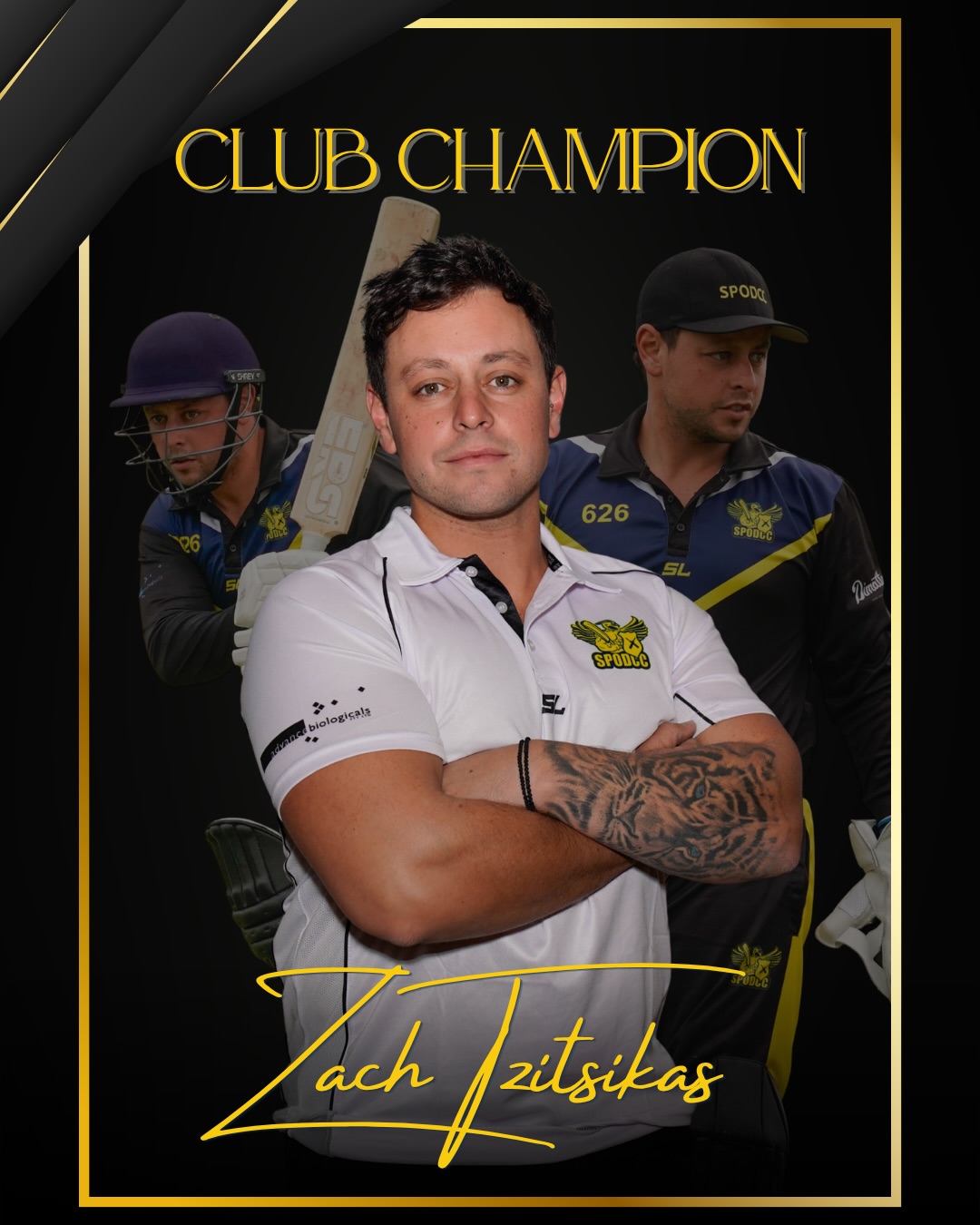 Awards Post - Part 7 💛🖤
Congratulations to Zach Tzitsikas for taking out the Club Championship award with his stellar season on-field with bat and gloves. Zizi was flawless behind the wickets with 30 dismissals across the season, but it was with the bat where he did the most damage a mass 466 runs at a sensational average of 51.78.
In addition, Zach made his 1st XI captaincy debut in the 1’s undefeated season where he finished as the third top run-scorer in Burt Shield. Congratulations once again Zizi