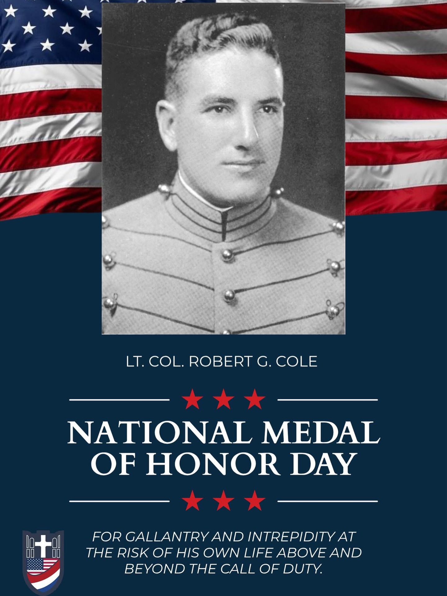 “For gallantry and intrepidity at the risk of his own life above and beyond the call of duty.”
Every Medal of Honor citation begins with these words, reserved for those whose courage on the battlefield is so profound that it defines the very meaning of service and sacrifice.
At the Netherlands American Cemetery, six Medal of Honor recipients are laid to rest. Among them is Lt. Col. Robert G. Cole of Texas, whose story is featured in Remember Us. His citation reads in part:
“The cool fearlessness, personal bravery, and outstanding leadership displayed by Lieutenant Colonel Cole reflect great credit upon himself and are worthy of the highest praise in the military service.”
Today, on National Medal of Honor Day, we remember Lt. Col. Cole, the other heroes at Margraten, and all who have earned this distinction. The level of courage it represents is difficult to fully comprehend.
We are forever changed by their gallantry and intrepidity at the risk of their own life above and beyond the call of duty.
#NationalMedalOfHonorDay @mohmuseum