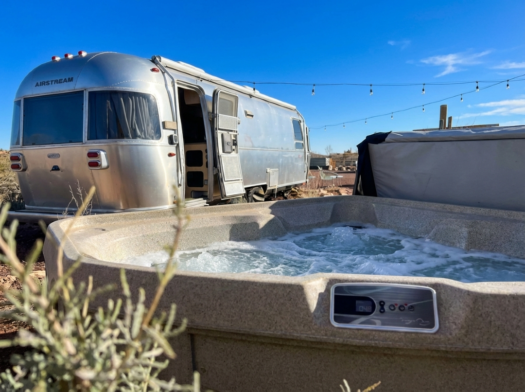 Midweek reset, but make it private.
Warm water. Open sky.
All 12 Airstreams come with their own private jacuzzi.
Come soak at The Outpost. ♨️
#StayAtTheOutpost #GrandCanyonStay #DesertRetreat #SoakAndUnwind #ArizonaGlamping