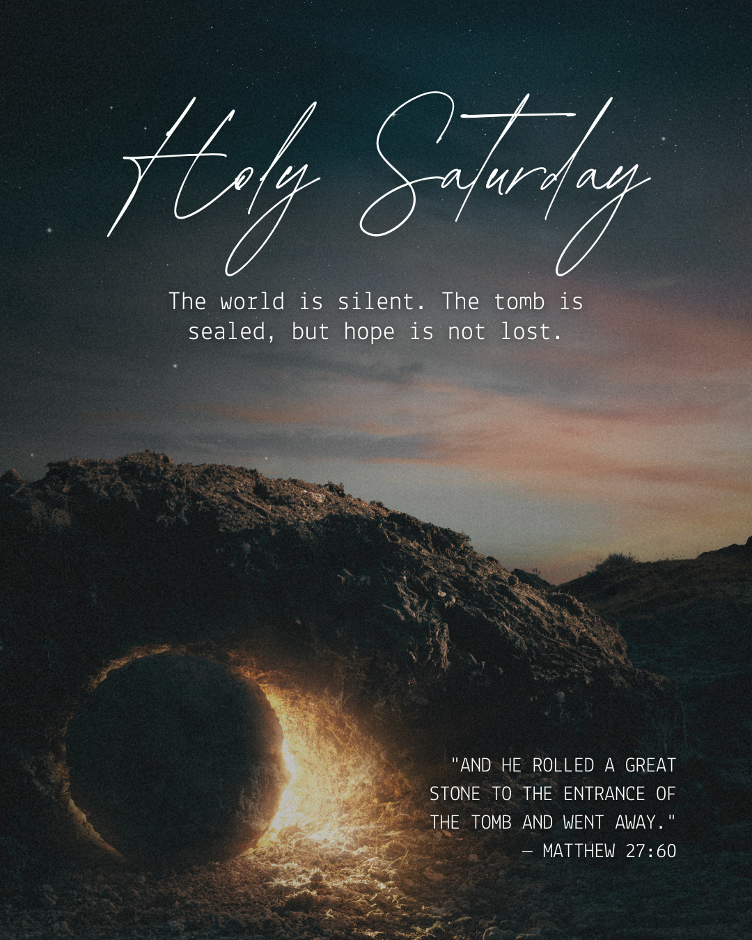 The quiet in-between.
A day of waiting.
A day where hope feels distant—but is not gone.
#Easter #HolySaturday #TheGospel #Waiting #MissionPartners