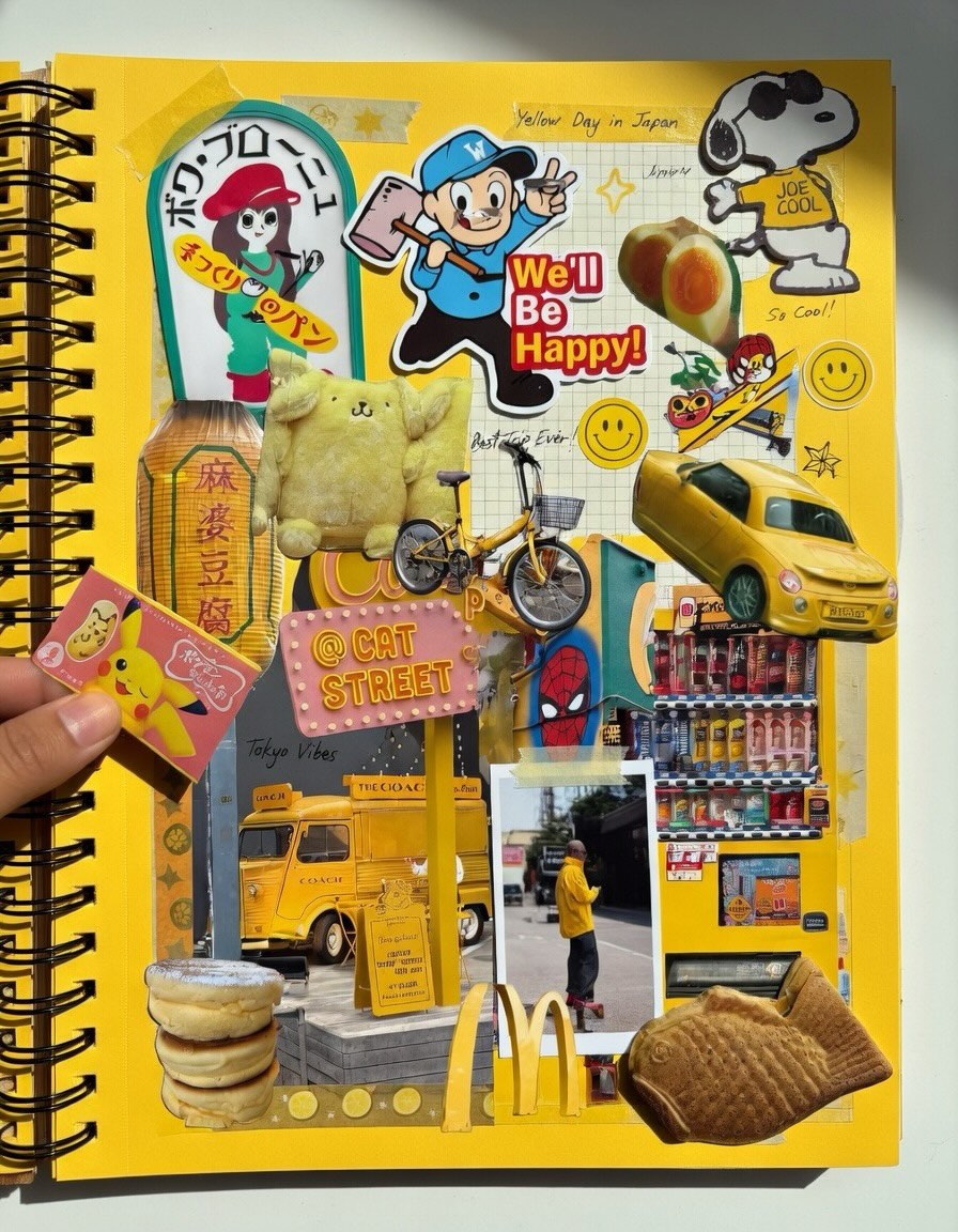 Colour hunting in Japan (Stella - yellow & Harry - Green) ⭐️💛🐸💚📚