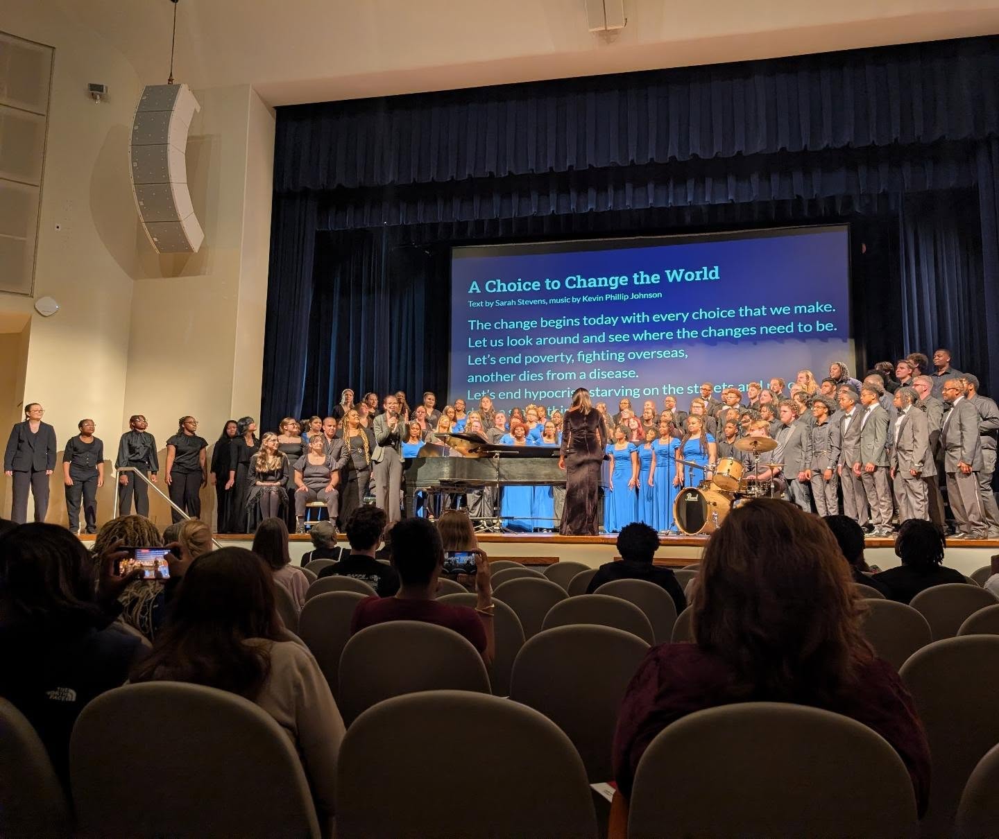 Last night in Greensboro, the Lenoir Rhyme A Cappella Choir joined forces with the choirs of Southeastern Louisiana University and North Carolina A&T State University for a powerful collaborative concert recounting the story of the 1961 Freedom Rides. The tour will make another stop this morning at the @icrcmgso at 10am. Go see it if you can!