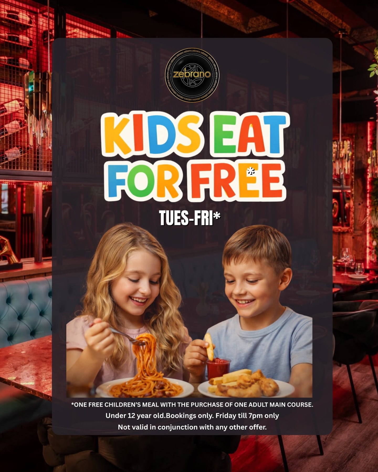 ✨ We’ve got exciting news! ✨
We are now OPEN on Tuesdays! 🎉
Join us Tuesday to Friday and enjoy great food, a warm atmosphere… and even better — kids eat for FREE! 👨👩👧👦
Perfect for a family treat or a relaxed midweek outing.
📅 One free children's meal with the purchase of one adult main course. Tuesday – Friday
🍽️ Kids eat free
👶 Under 12 year old.
🔗Bookings Only. Not in conjunction with any other offer.
See you soon!