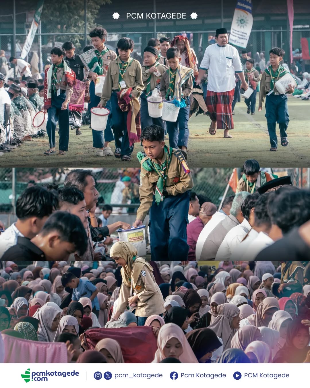 Pimpinan Cabang Muhammadiyah (PCM) Kotagede telah melaksanakan Salat Idulfitri 1 Syawal 1446 Hijriah yang jatuh pada jumat, 20 maret 2026. Pelaksanaan salat Idulfitri dimulai pada pukul 06.30 WIB di lapangan karang kotagede.
Bertindak sebagai imam dan khatib yakni K.H. Muhammad Nashirul Ahsan, Lc., selaku pimpinan sekaligus pendiri Pondok Pesantren MBS Prambanan Yogyakarta.
Terimakasih atas bantuan dan kerjasamanya kepada seluruh PRM di kotagede, 'Aisyiyah, KOKAM, Tapak Suci, Nasyiatul Aisyiyah, HW, AMM Kotagede, SMP Muhammadiyah 7 dan seluruh masyarakat kotagede.
#muhammadiyah #pcmkotagede #kotagede #siaplebihawal