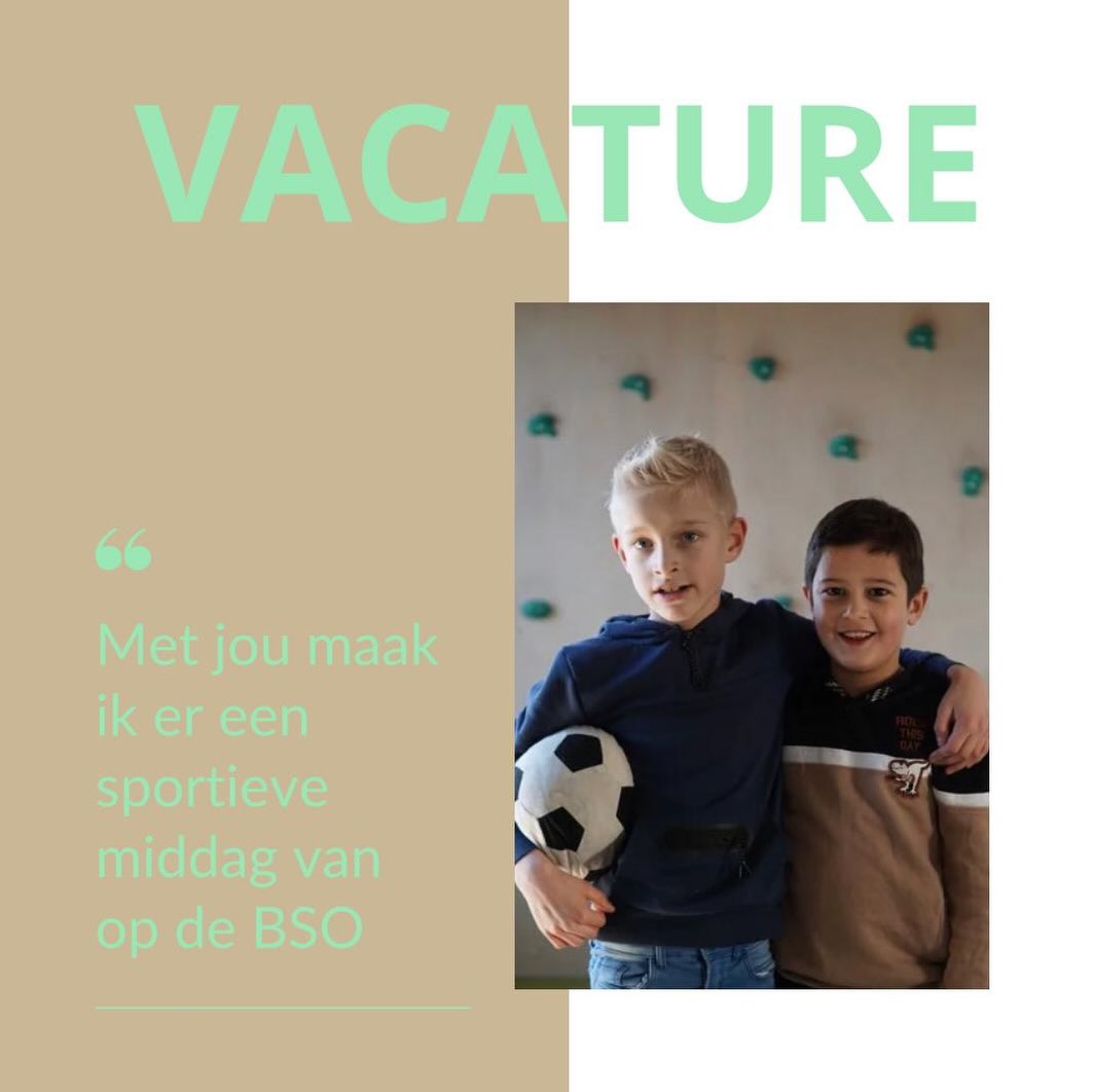 Misschien zoeken we jou! π
Voor onze BSO zoeken we een enthousiaste collega.
Werk jij graag met kinderen en zoek je een leuke baan?
Dan maken we graag kennis! π
π© Stuur je motivatie naar: anita@dewiebelwagen.nl