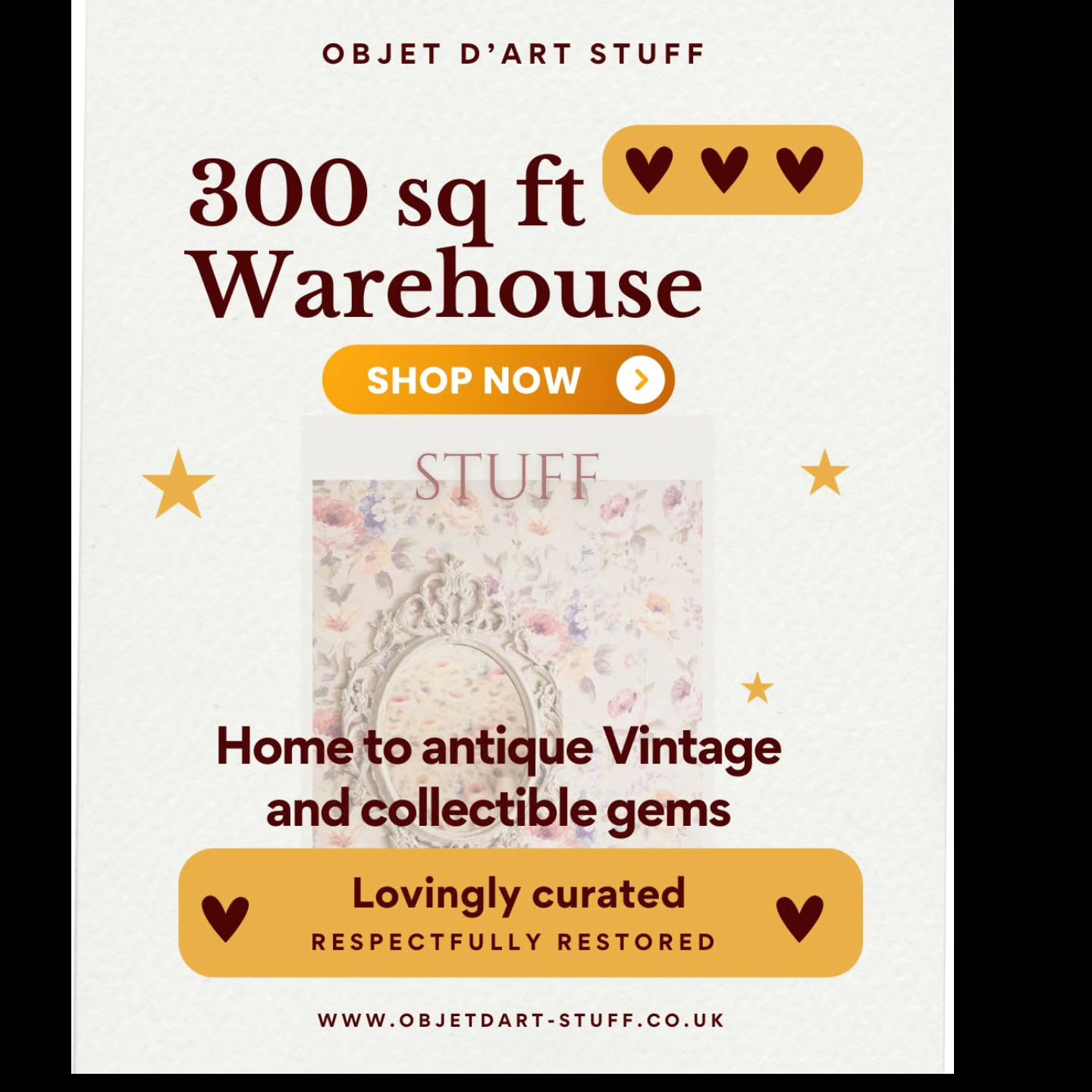 Browse online at our 300 sq ft warehouse of vintage artistry #stufftoyouandme www.objetdart-stuff.co.uk