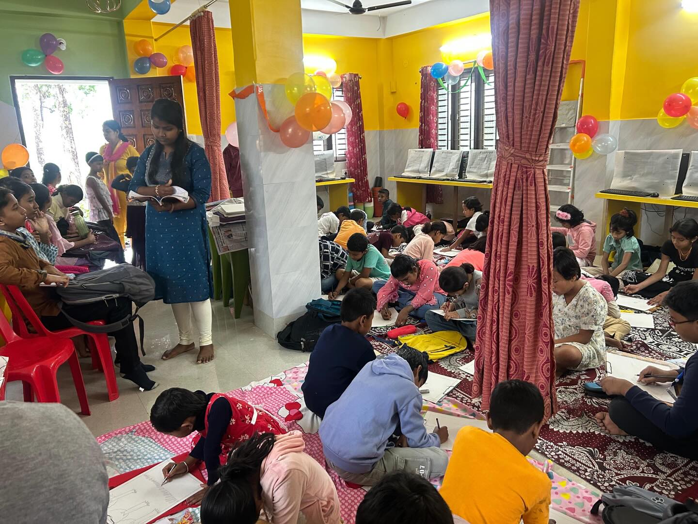 Even in the pouring rain and freezing cold, almost 100 children came out to participate in our first ever large-scale drawing competition at our Naxalbari classroom. Golden Wings student leaders, dancers, parents, teachers, principals, and community leaders came together today to make this dream a reality, even as leopards and elephants roam outdoors in the forests of our neighboring villages.
We have held many large drawing competitions before with hundreds of student participants at our Kolkata classroom, but this was the first time we held a large-scale drawing competition at our Naxalbari classroom. Over 200 children signed up to participate, and we ran out of registration cards. This was the first time many excited young girls and boys in the village have seen / participated in a big drawing contest.
With the support and help of everyone coming together, Golden Wings is growing fast. In the last year alone, we were so proud to have opened our second classroom in Naxalbari, with hundreds of books, nine computers, and hundreds of enthusiastic, talented, and kind children excited to see computers for the first time and learn subjects otherwise inaccessible to them in the public schools. As we grow, we will always uphold our mission to leave no child behind.
#nonprofit #india #naxalbari #westbengal #indiaphotography
{goldenwings, education nonprofit, drawing contest, drawing competition, student drawing competition, West Bengal, nonprofit work}