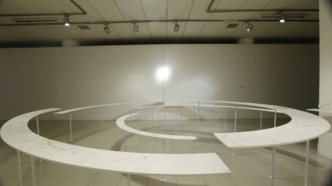 Soma Surovi Jannat, winner of the Samdani Art Award (SAA) 2020, continues to develop a practice rooted in drawing, storytelling, and ecological reflection. Following the award, she undertook a residency at Delfina Foundation in London, and was later invited as the first Bangladeshi artist-in-residence at the Ashmolean Museum.
Her upcoming exhibition at the Ashmolean presents new works alongside objects from the museum’s collection that have inspired her imagined landscapes. Around 40 works and objects will be on view, including works on paper, a 30-foot-long scroll, and an ephemeral drawing created directly on the gallery wall.
The Samdani Art Foundation is proud to be among the supporters of the exhibition.
Image 1, 4,5,6,7: Into the Yarn, Out in the One, 2019–2020. Commissioned for Dhaka Art Summit 2020. Courtesy of the artist and Samdani Art Foundation.
Image 2: Soma Surovi Jannat receiving the Samdani Art Award 2020.
Image 3: Soma Surovi Jannat at the start of her residency at Delfina Foundation, with Samdani Art Foundation Co-Founders Nadia Samdani MBE and Rajeeb Samdani, and Founding Director of Delfina Foundation, Aaron Cezar.
📍 Gallery 8, Ashmolean Museum
📅 28 March – 1 November 2026
@dhakaartsummit
@samdaniartfoundation
@srihatta_sylhet
@nadiasamdani
@rajeebsamdani
@dhakadiana
@rux_q
@somasurovijannat
@ashmoleanmuseum
@theaaroncezar
@britishcouncil
@swilin_haque
@sazzad1985
@iftekharnoor
#dhakaartsummit #samdaniartfoundation #art #srihatta #SAF