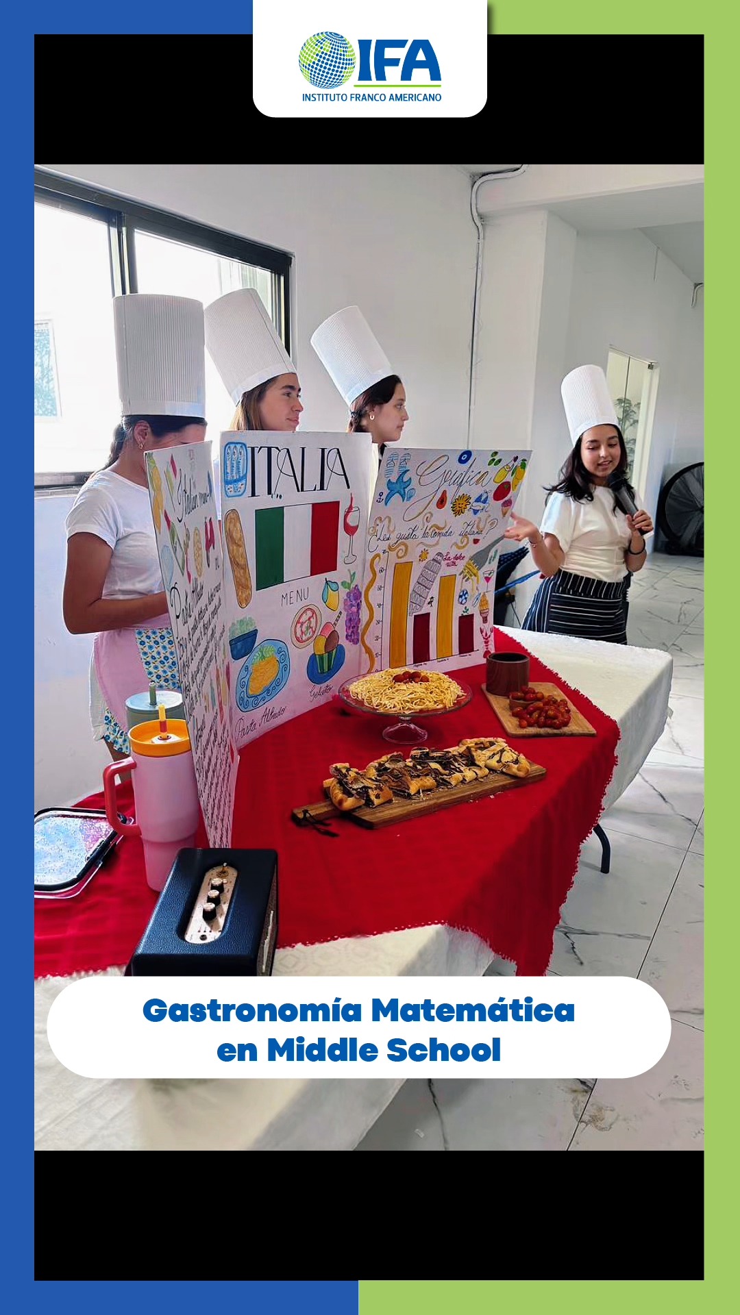 ✨📐 Gastronomía Matemática en Middle School 🍕➗
En IFA llevamos las matemáticas a otro nivel… ¡hasta la cocina! 👩🏻🍳👨🏻🍳
Nuestros alumnos de Middle School combinaron creatividad, lógica y sabor en una actividad donde:
🔢 Aplicaron fracciones y proporciones
📏 Midieron ingredientes con precisión
🧠 Resolvieron retos matemáticos de forma práctica
🍽️ Crearon deliciosas recetas
Porque aprender matemáticas también puede ser divertido, práctico y delicioso 😋✨
En IFA formamos mentes que piensan, crean y experimentan. 🌎💙
#IFAMiddleSchool #AprenderHaciendo #MatemáticasDivertidas #GastronomíaMatemática #EducaciónCreativa #IFAExperience