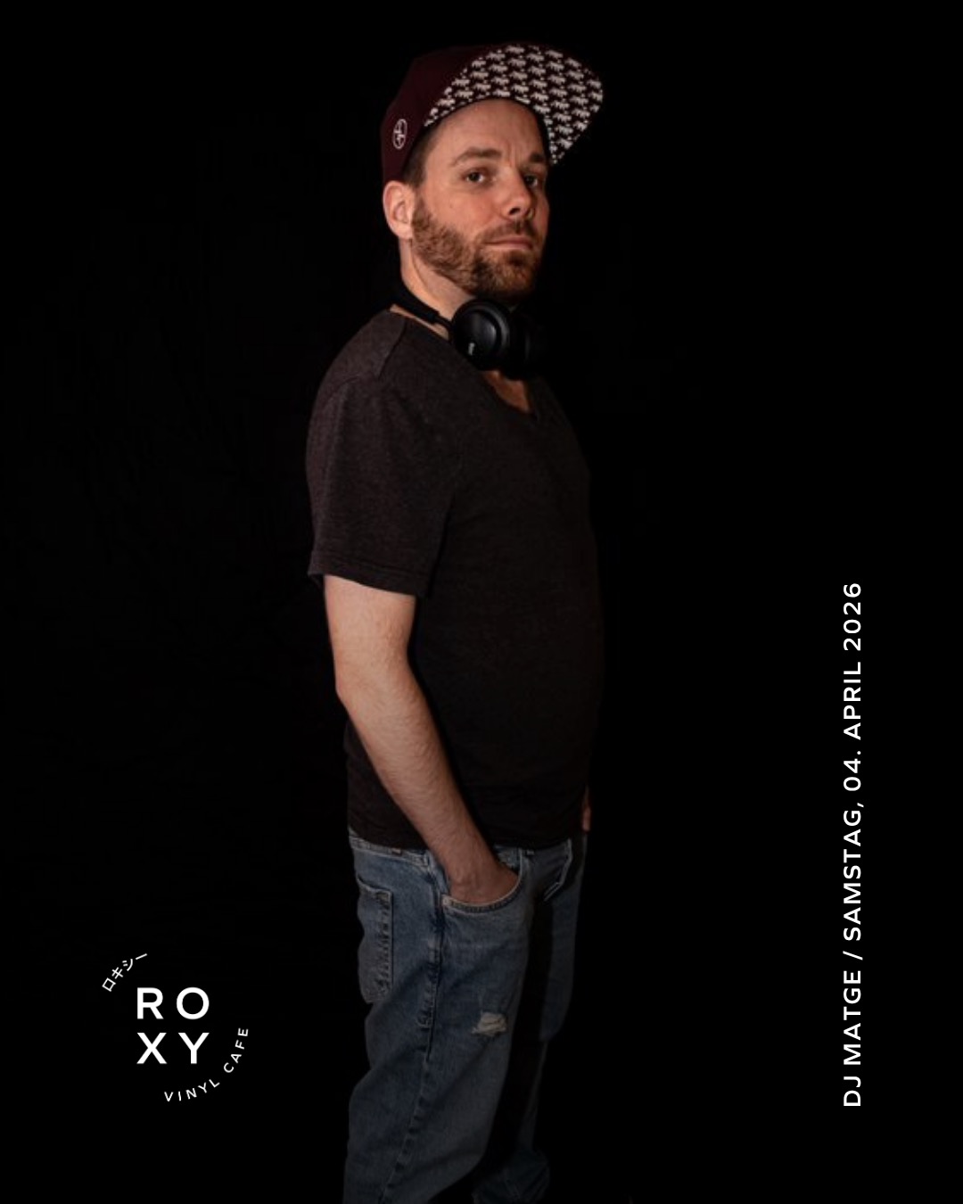 Roxy Saturday Vinyl Session / MATGE
Samstag, 4. April 2026, 21:00
Gratis Eintritt!
MATGEs Set wird Kopfnicker begeistern - also kommt vorbei und gönnt euch den Flow!
@djmatge
#roxyvinylcafe #vinylcafe #listeningbar #vinyl #winterthur